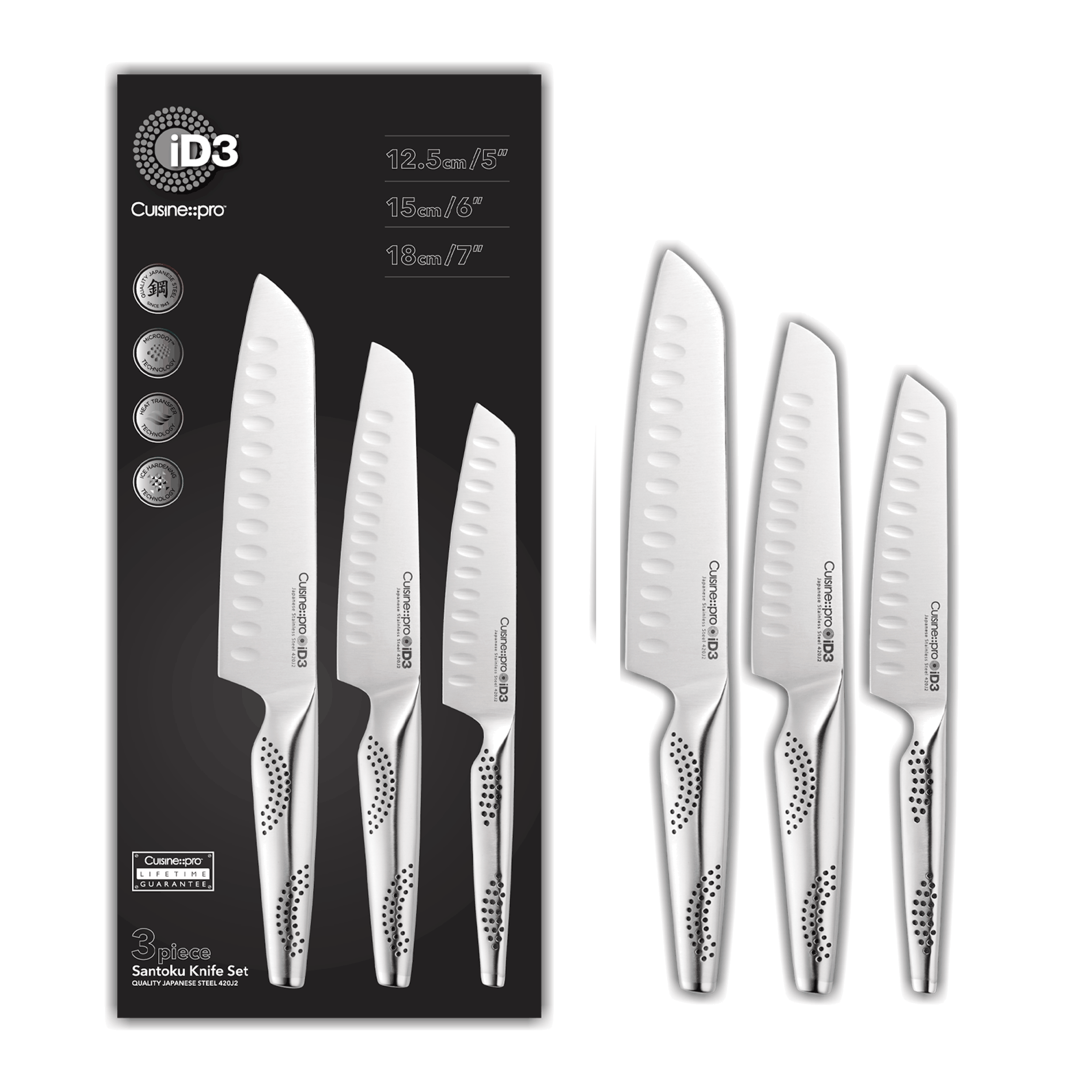 Cuisine::pro® iD3® 3-Piece Santoku Set