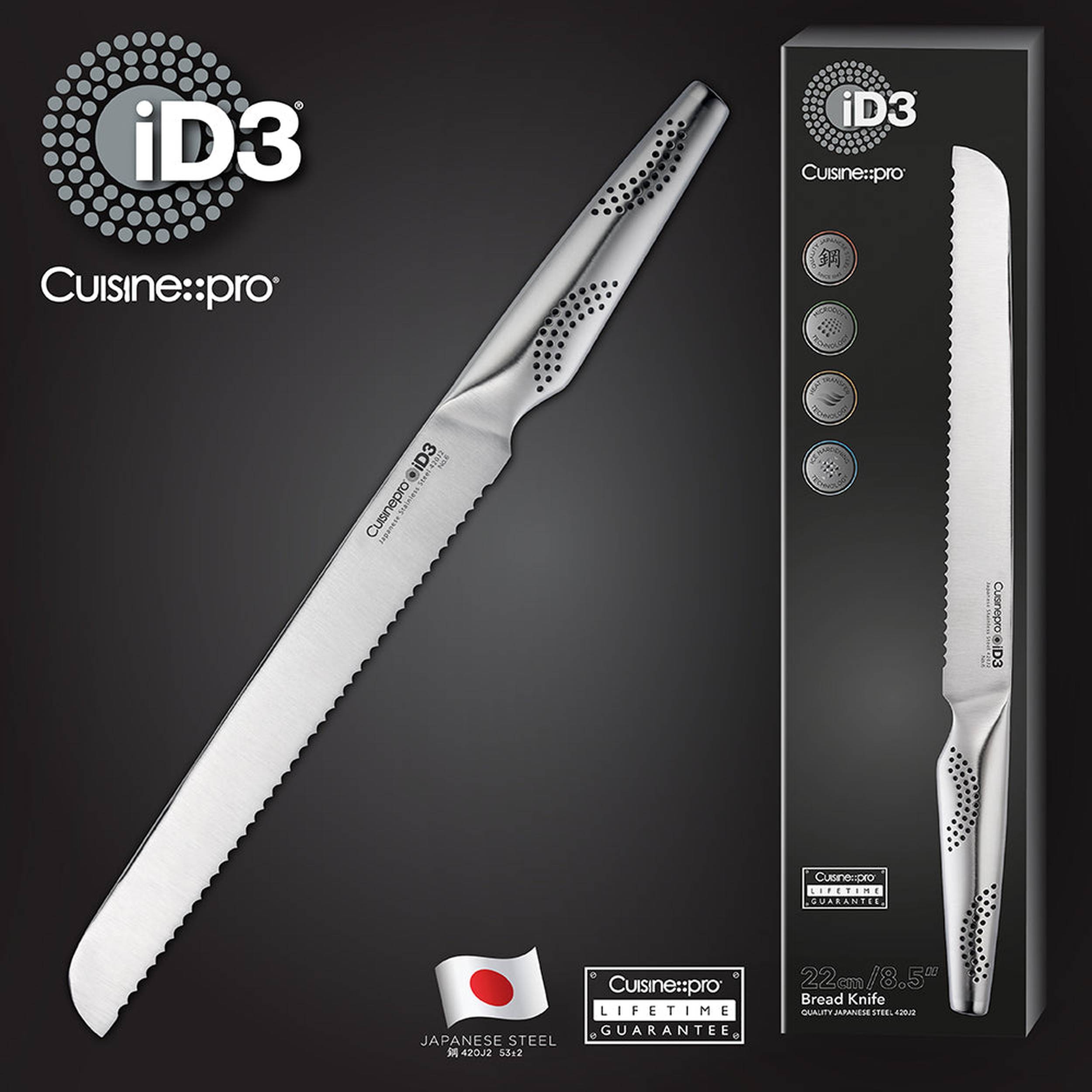 Couteau à pain 21.5 cm iD3®Cuisine::pro®