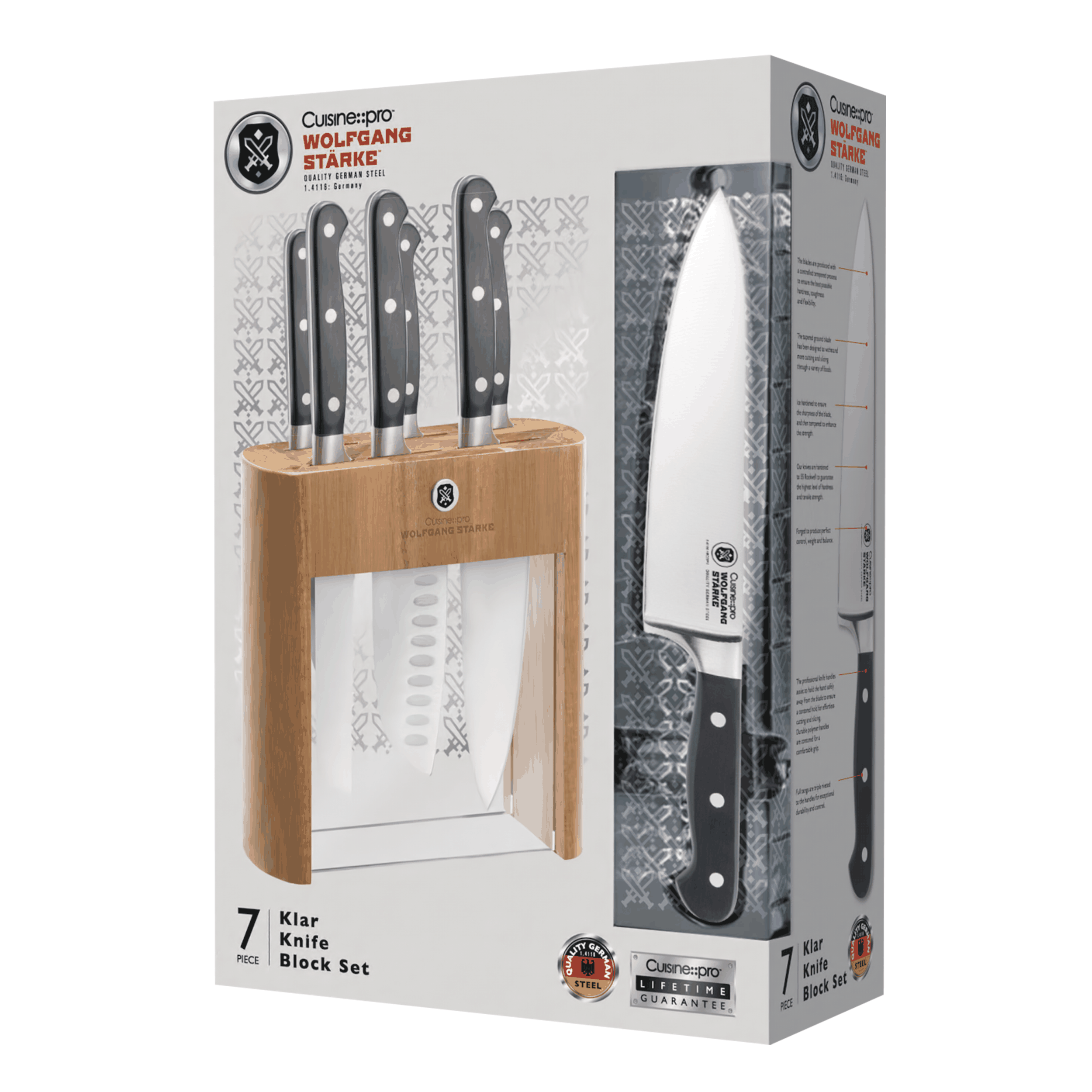 Cuisine::pro® WOLFGANG STARKE Klar 7-Piece Knife Block