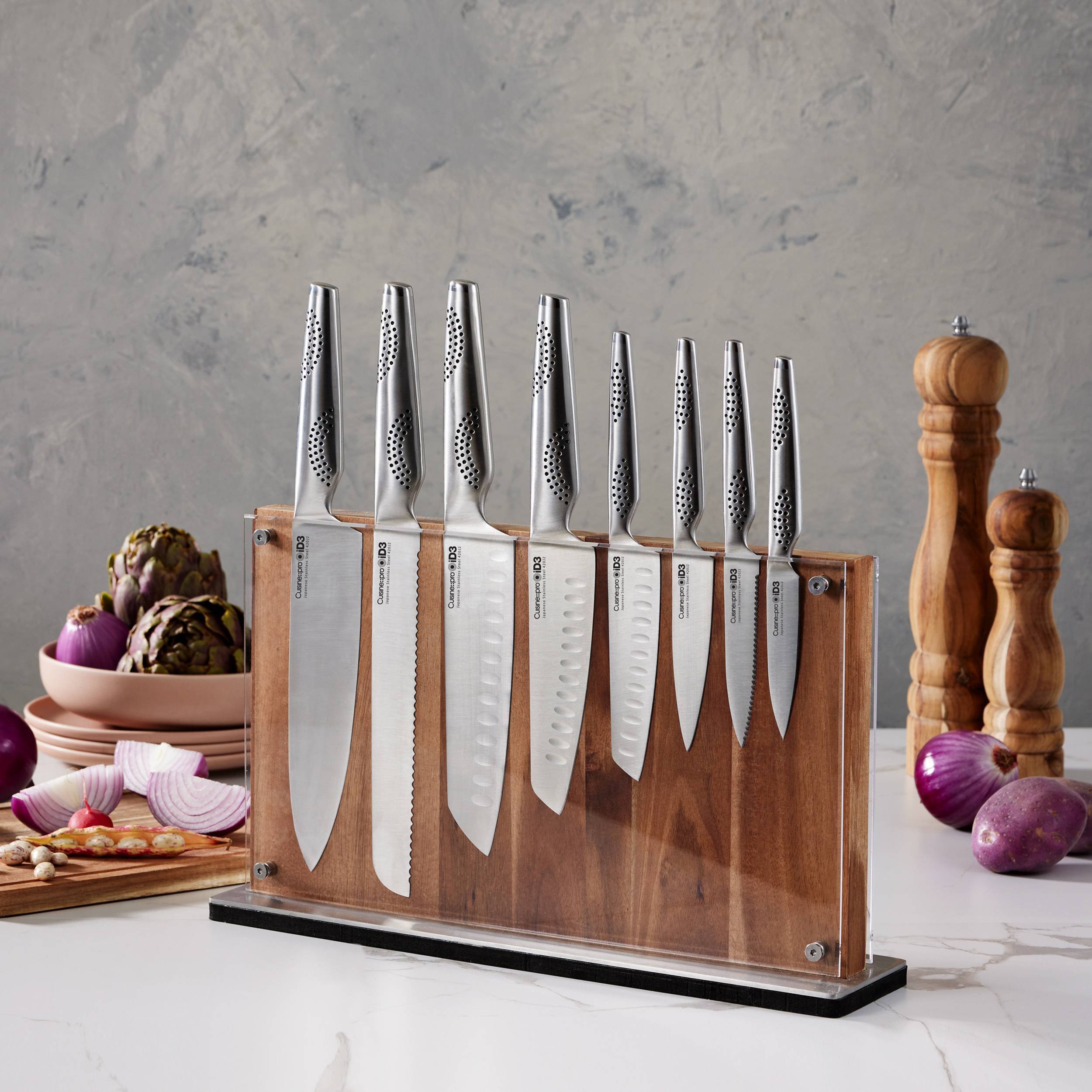 Bloc de couteaux 9 pièces Ryu iD3®Cuisine::pro®