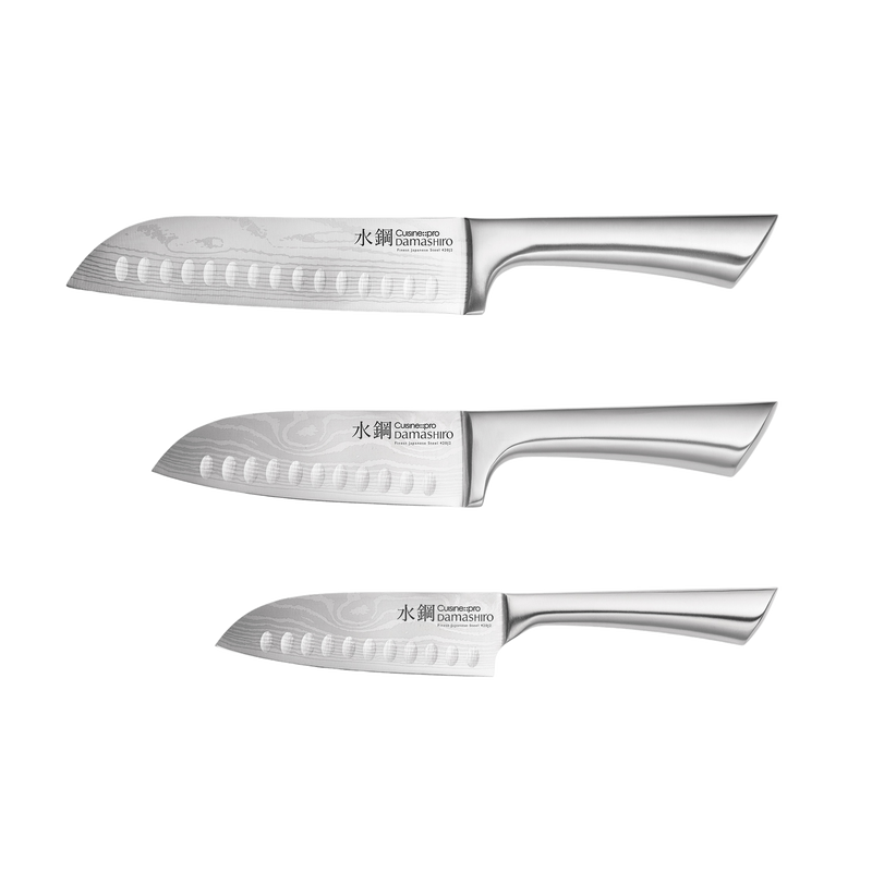Ensemble de 3 couteaux Santoku Damashiro®Cuisine::pro®