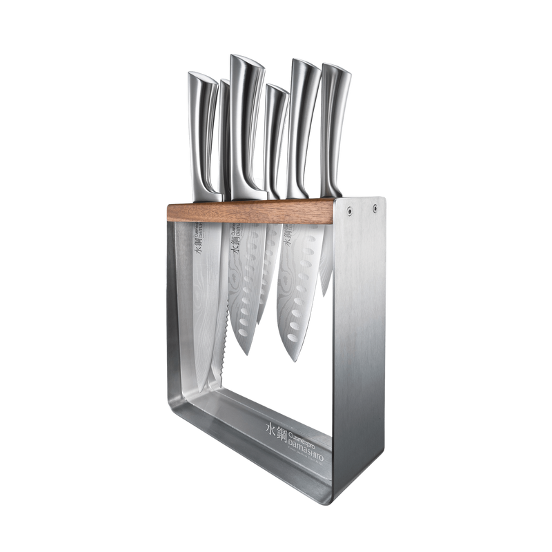Bloc de couteaux 7 pièces Kinzoku Damashiro®Cuisine::pro®