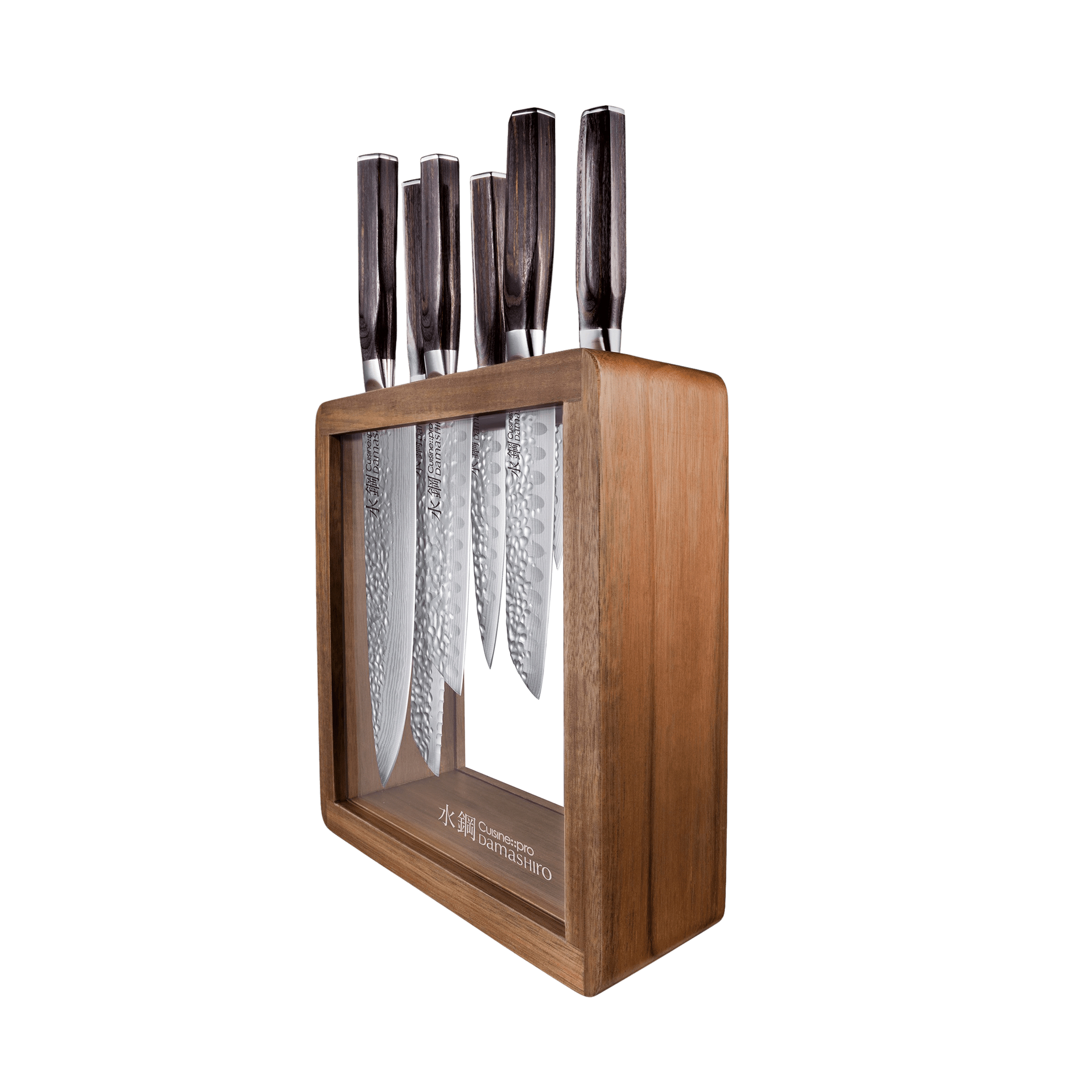 Bloc de couteaux 7 pièces Mokuzai Damashiro EMPEROR®Cuisine::pro®