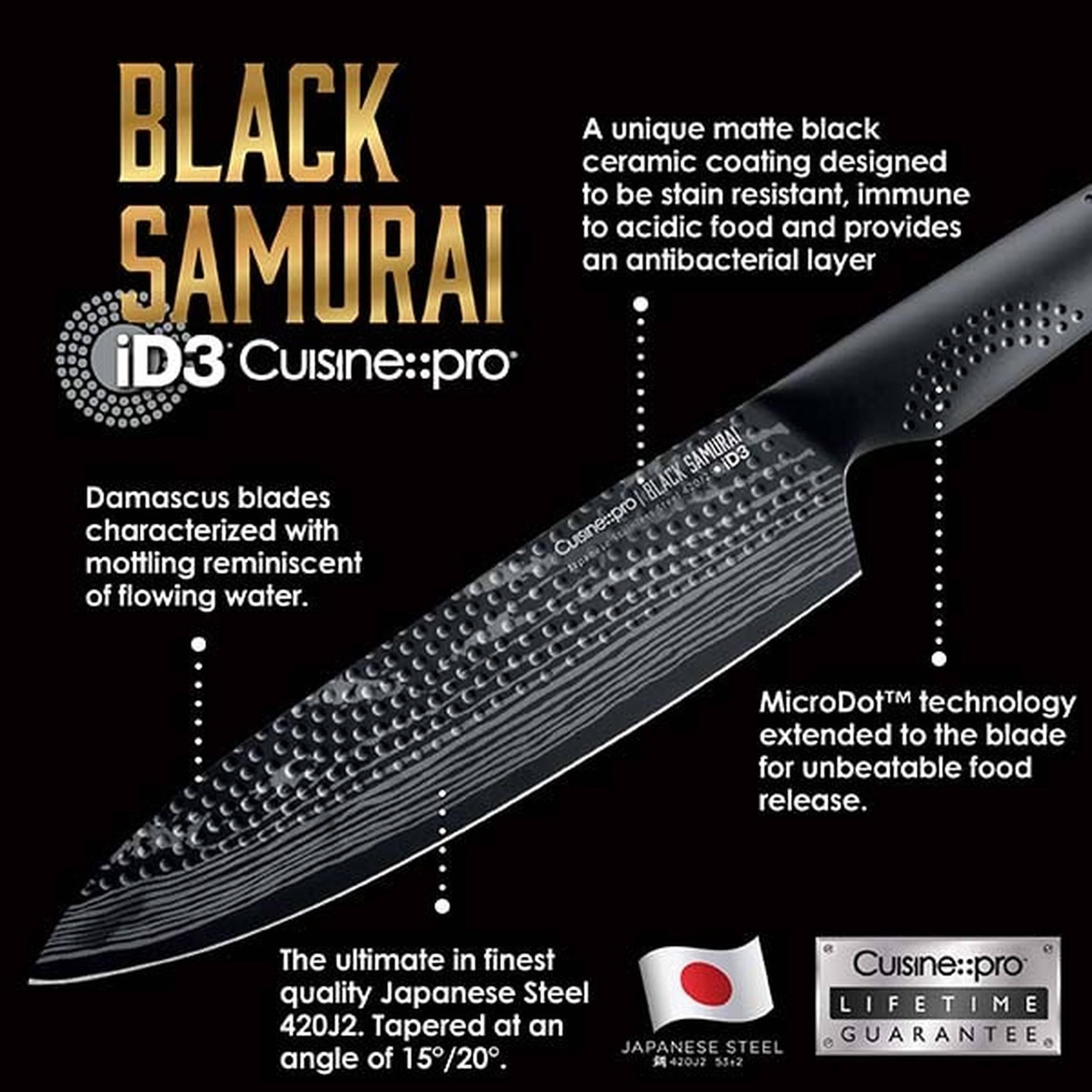 Cuisine::pro® iD3 BLACK SAMURAI™ Santoku Knife 7in