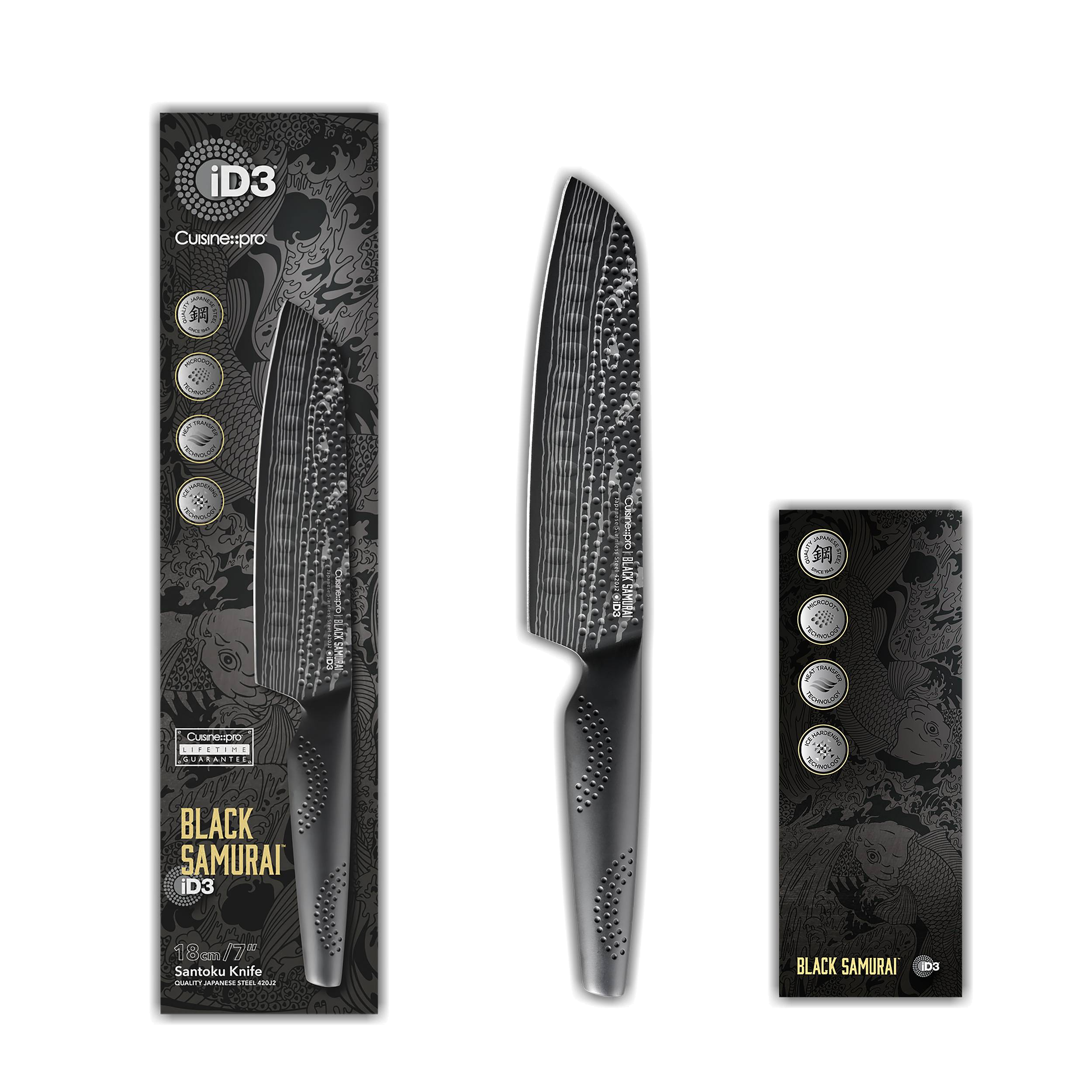 Cuisine::pro® iD3 BLACK SAMURAI™ Santoku Knife 7in