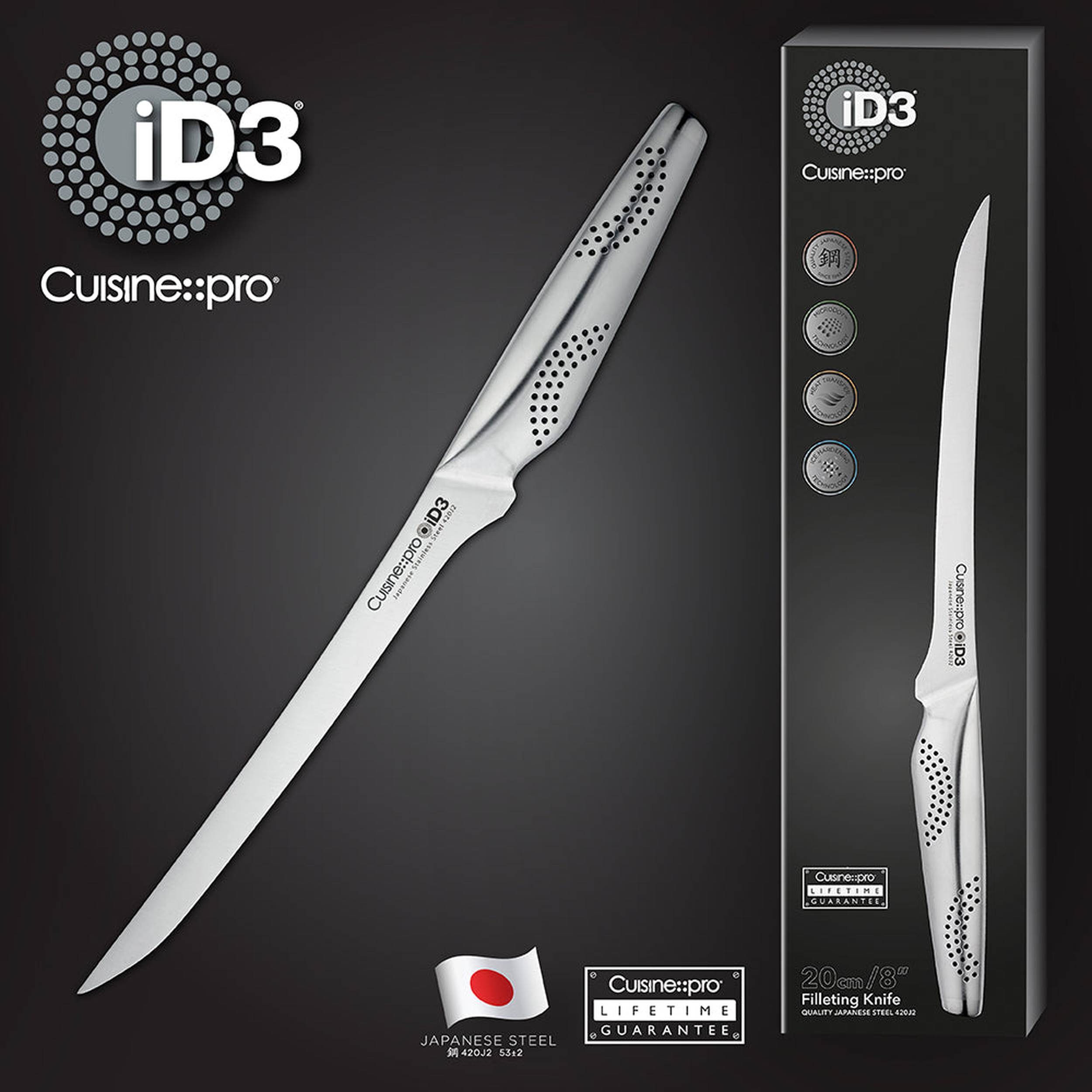 Couteau à fileter 20 cm iD3®Cuisine::pro®