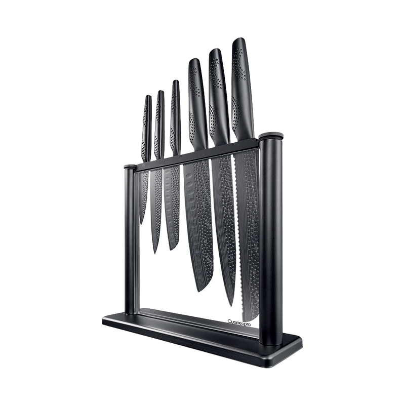 Bloc de couteaux 7 pièces Gozen iD3 BLACK SAMURAI™Cuisine::pro®
