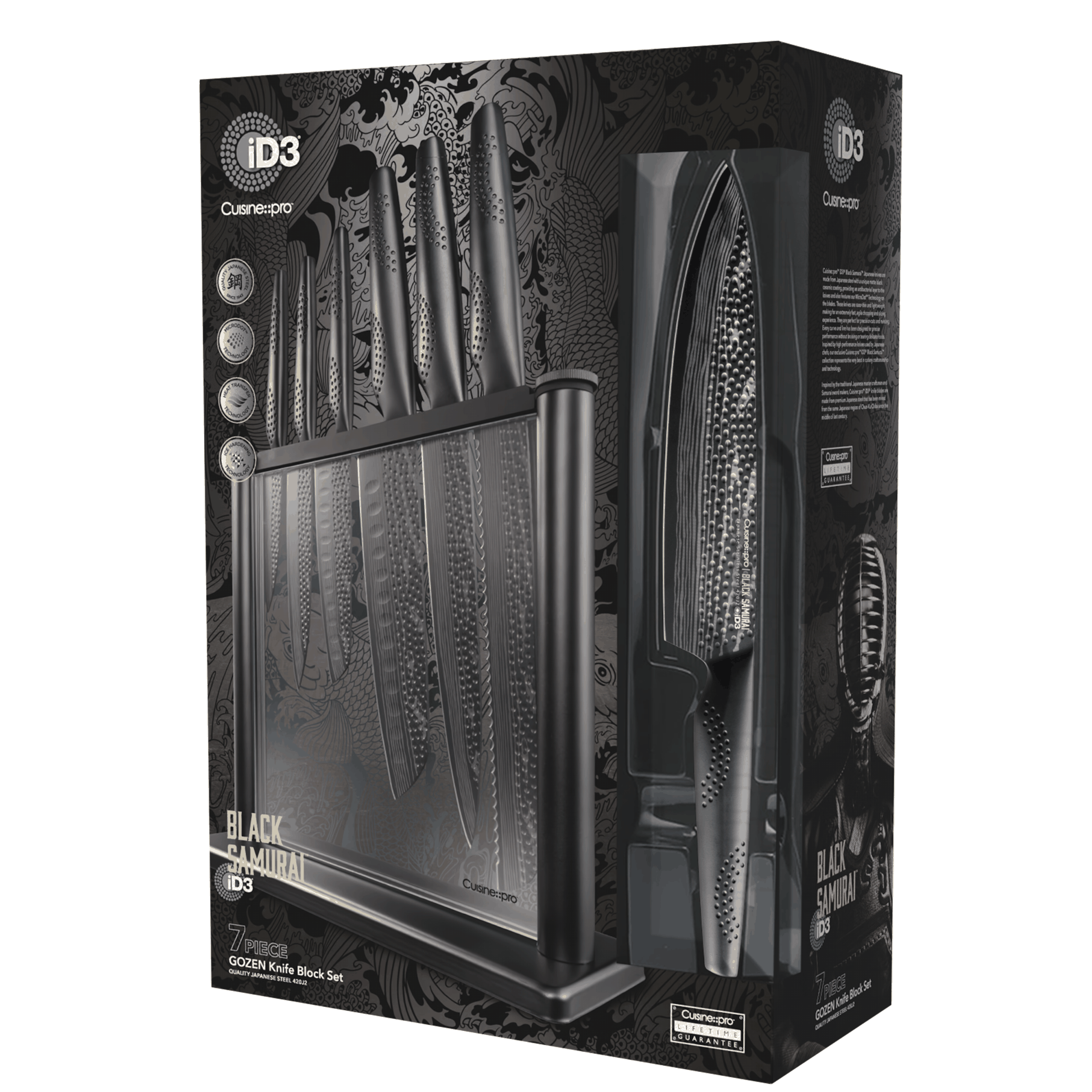 Cuisine::pro® iD3 BLACK SAMURAI™ Gozen 7-Piece Knife Block