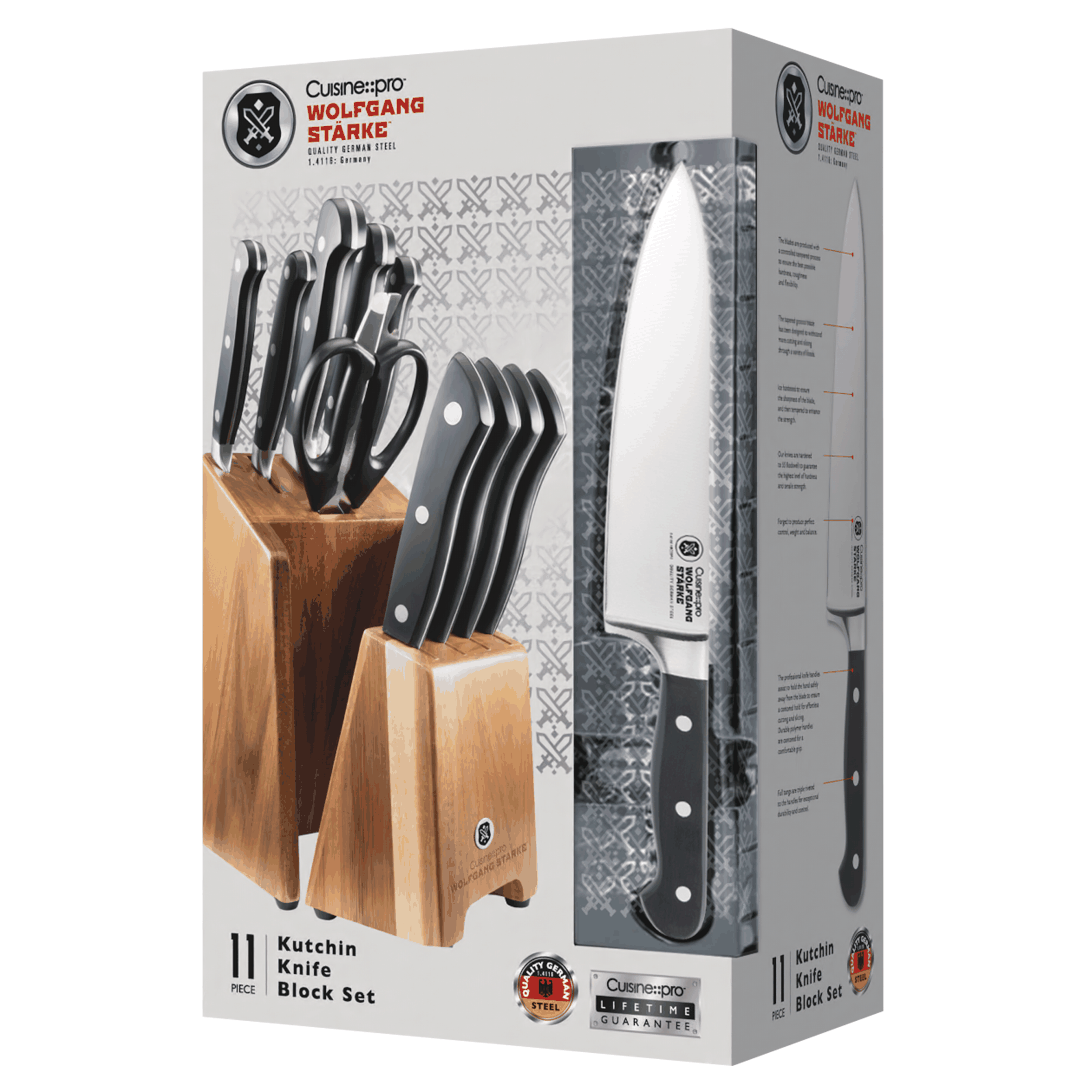 Bloc de couteaux 11 pièces Kutchin WOLFGANG STARKECuisine::pro®