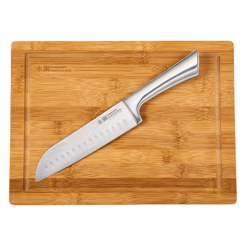 Couteau Santoku 16,5 cm avec planche à découper Damashiro®Cuisine::pro®