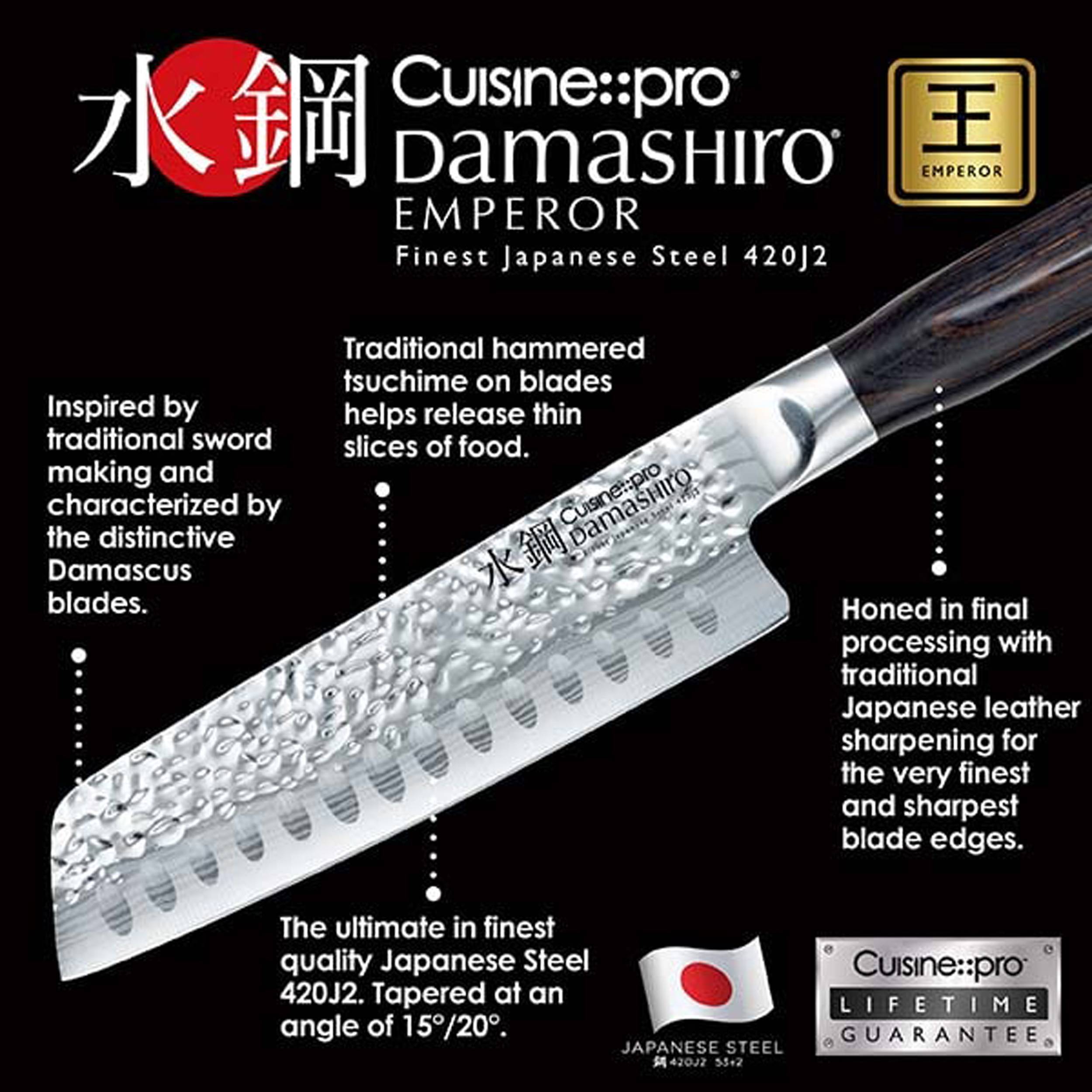 Cuisine::pro® Damashiro EMPEROR® 3-Piece Santoku Set