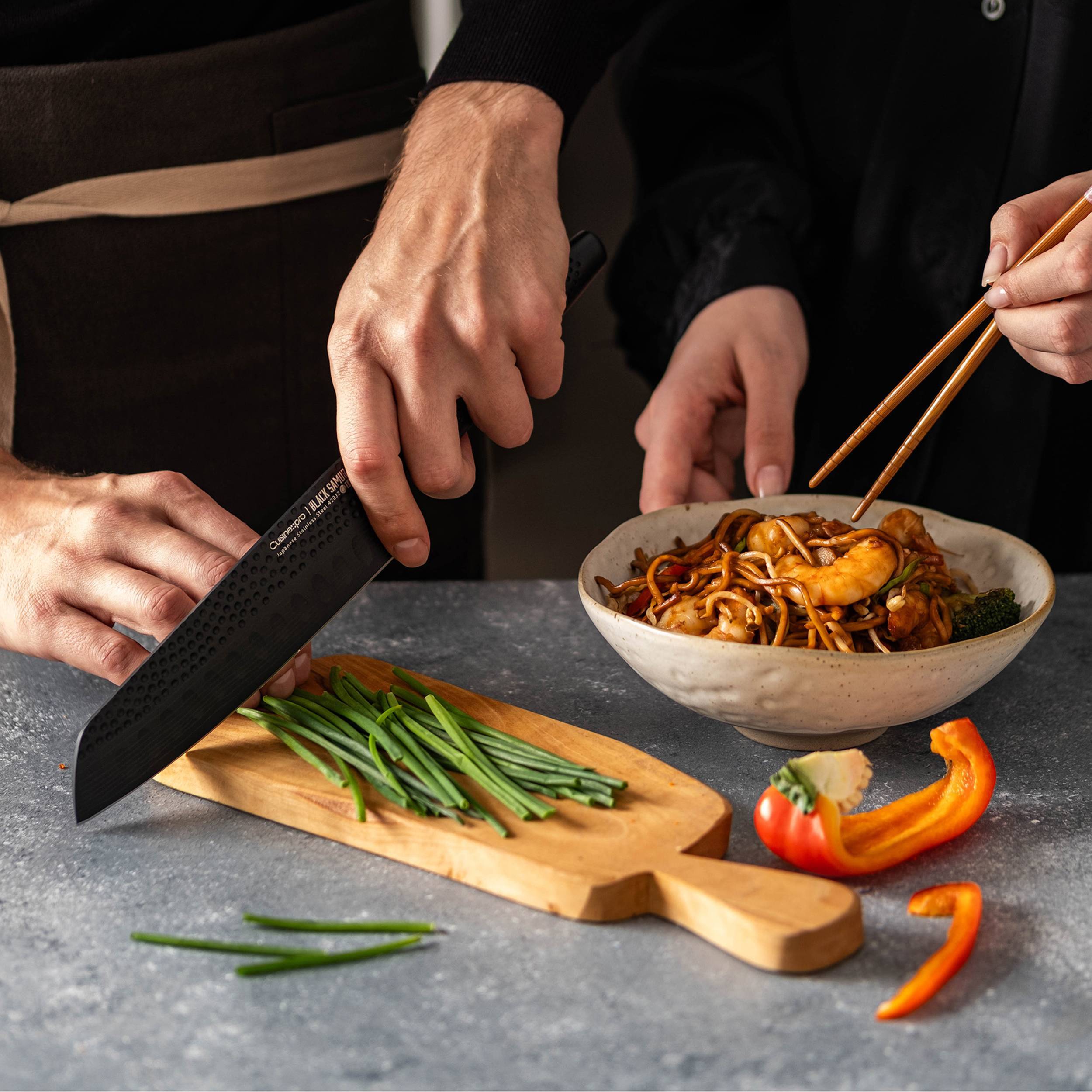 Cuisine::pro® iD3 BLACK SAMURAI™ Santoku 'Try Me' Knife 5in