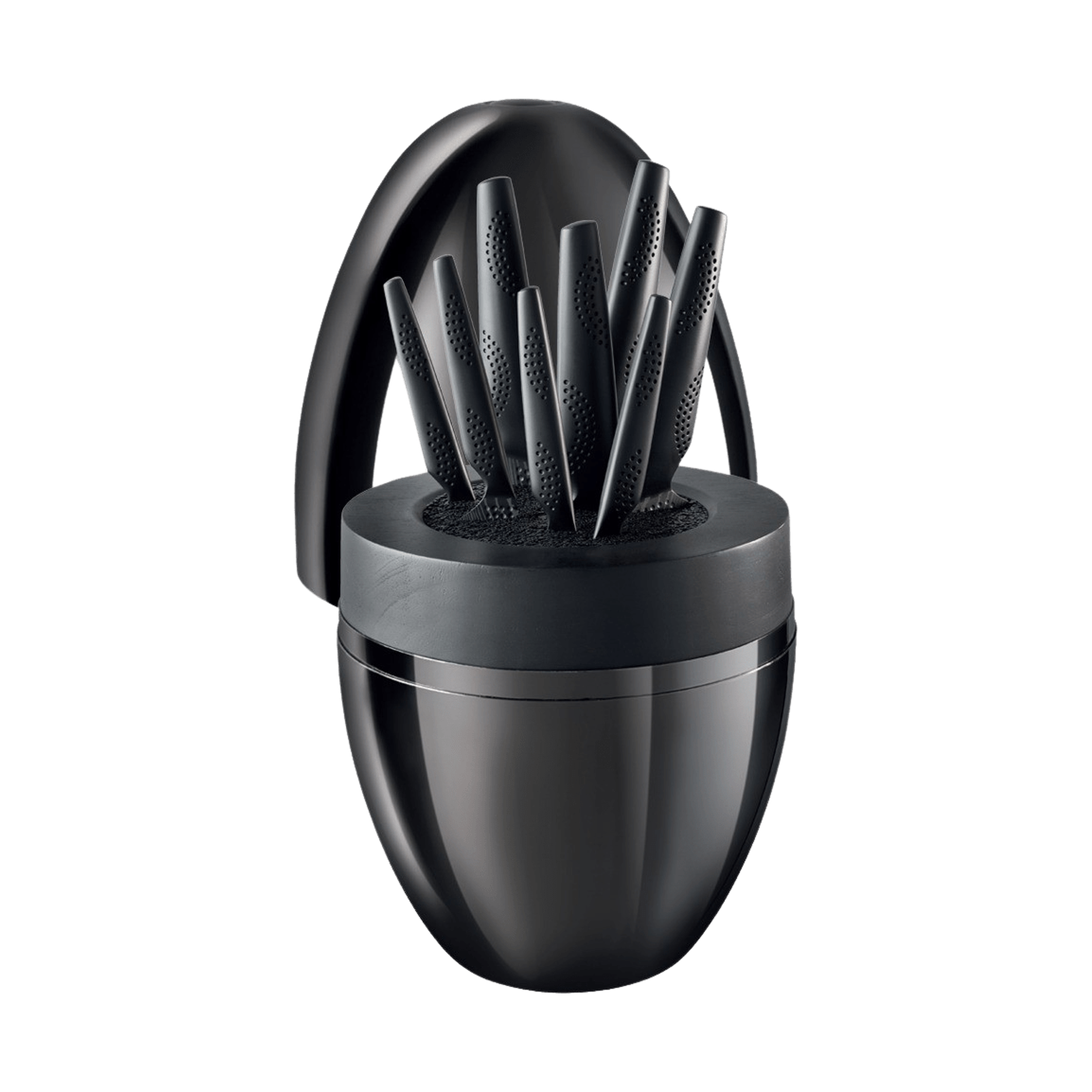 Bloc de couteaux 9 pièces The Egg noir BLACK SAMURAI™ iD3®Cuisine::pro®