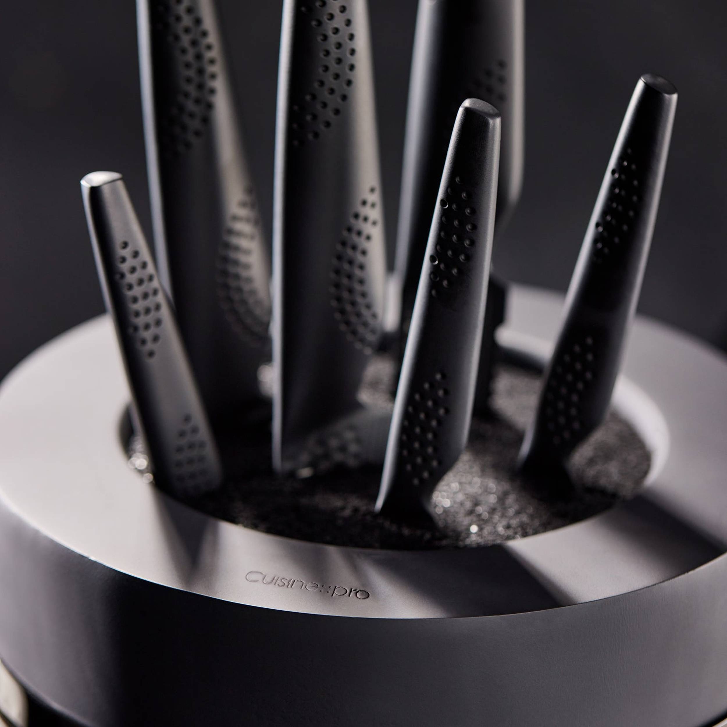 Bloc de couteaux 9 pièces The Egg noir BLACK SAMURAI™ iD3®Cuisine::pro®