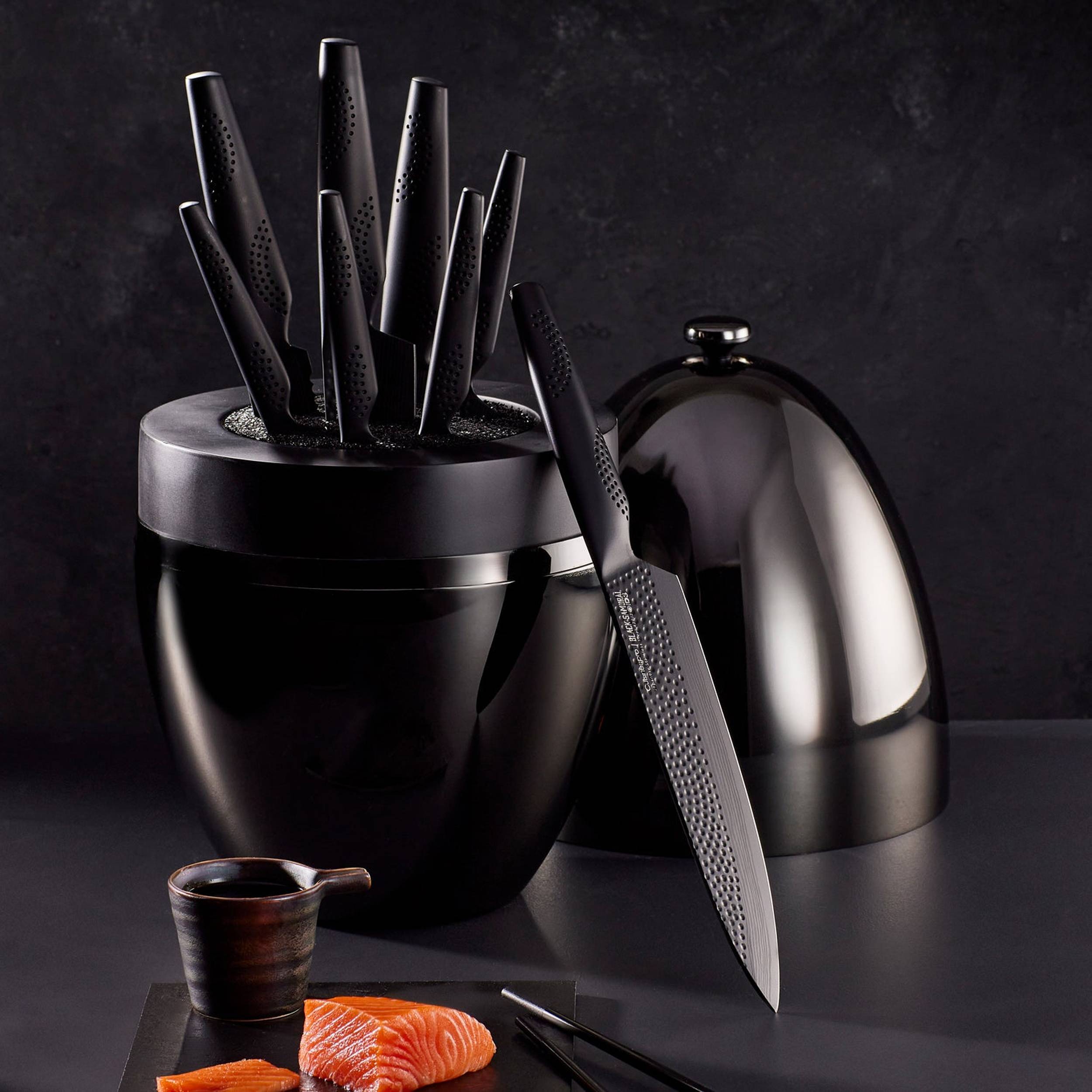 Bloc de couteaux 9 pièces The Egg noir BLACK SAMURAI™ iD3®Cuisine::pro®