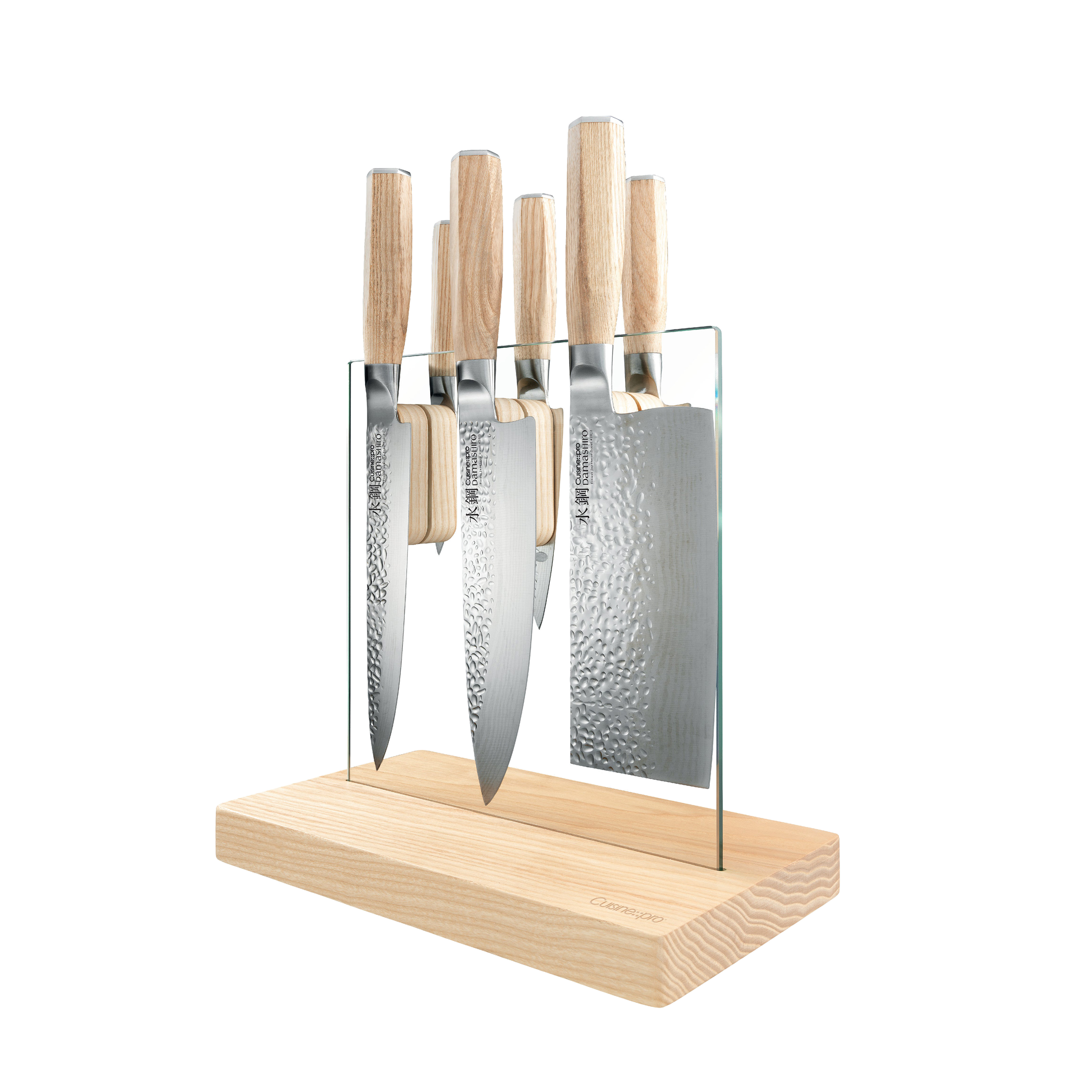 Cuisine::pro® Damashiro EMPEROR® Hikari 7-Piece Ash Knife Block