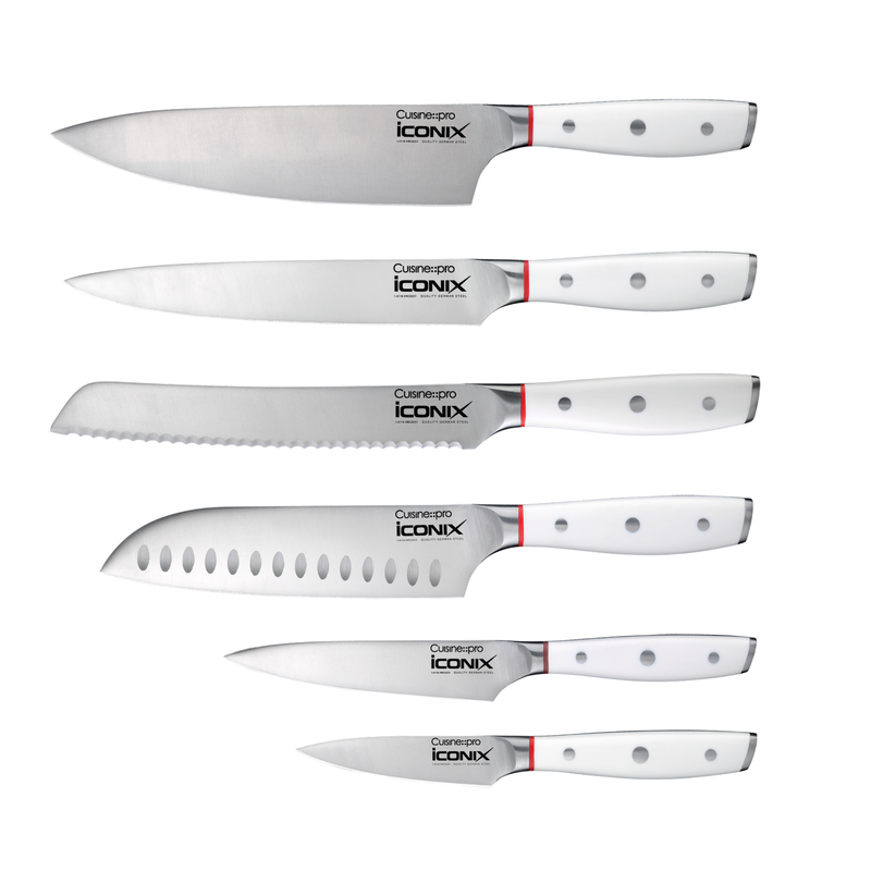 Bloc de couteaux blanc 7 pièces Straub iconiX™Cuisine::pro® - hover