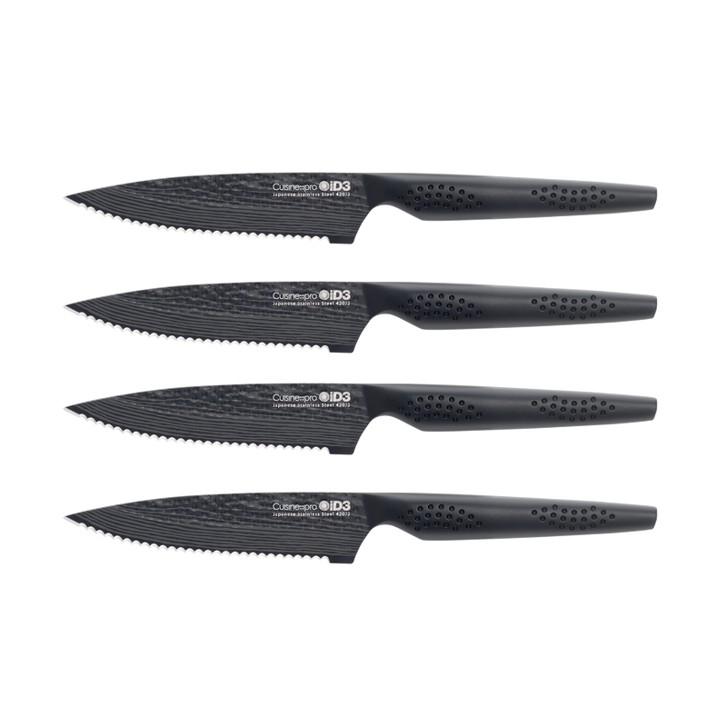Ensemble de 4 couteaux à steak iD3® BLACK SAMURAICuisine::pro®