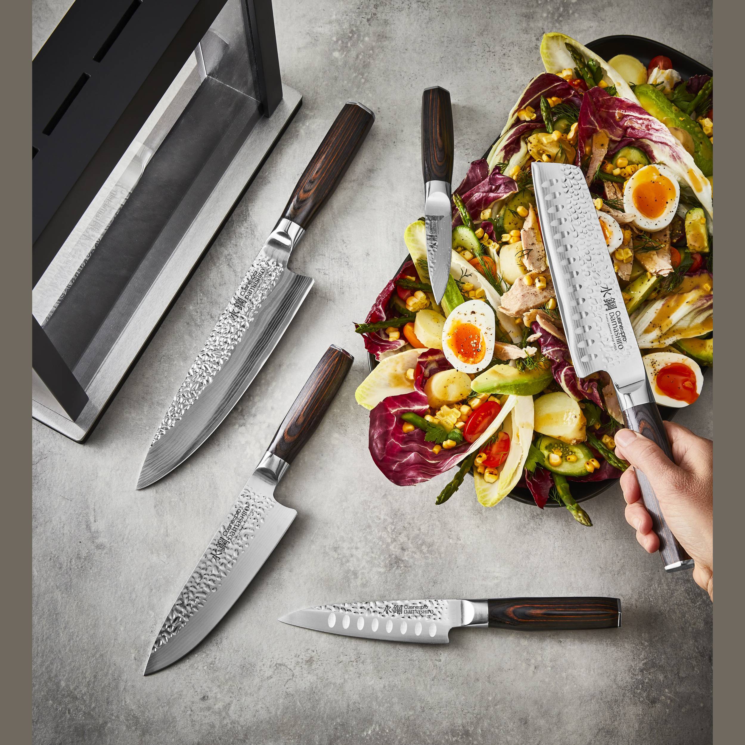 Bloc de couteaux 6 pièces Hisa Damashiro EMPEROR®Cuisine::pro®
