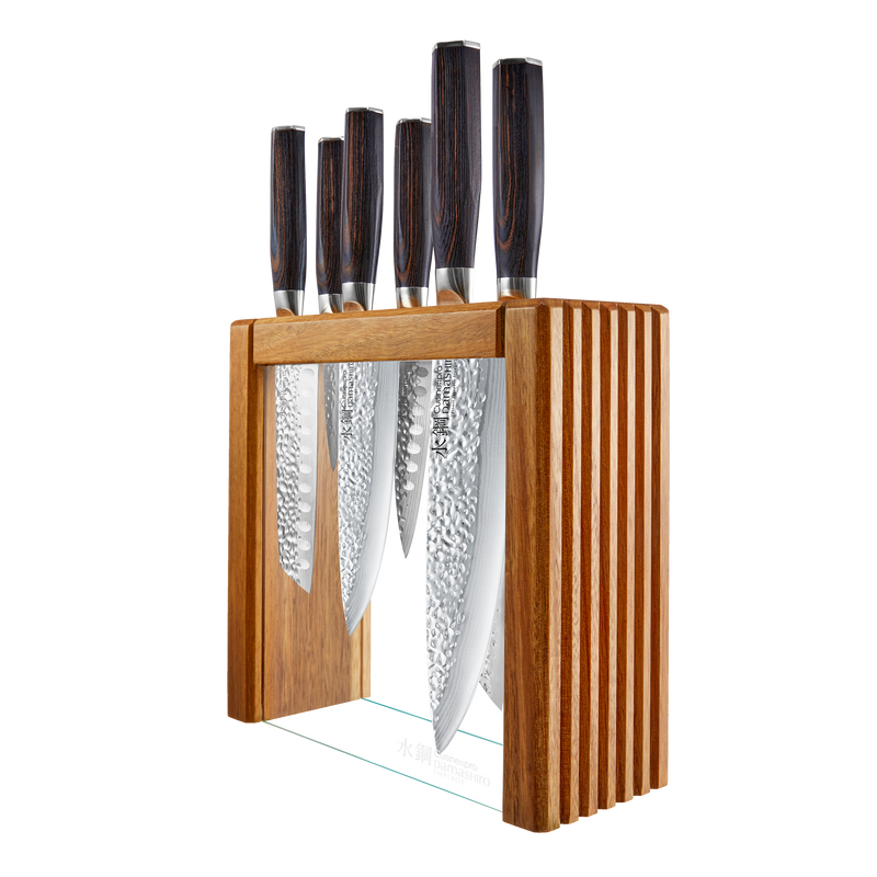 Bloc de couteaux Makoto 7 pièces Cuisine::pro® Damashiro EMPEROR®