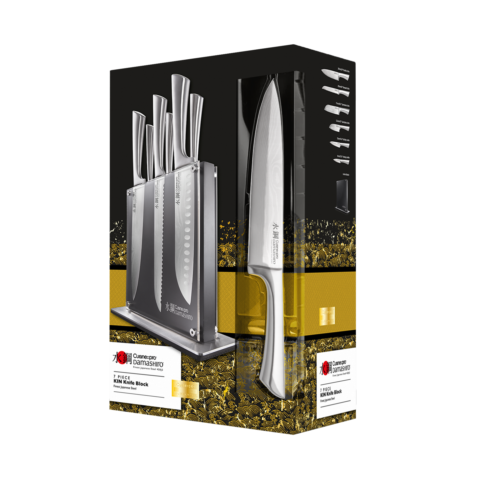 Bloc de couteaux 7 pièces Kin Damashiro®Cuisine::pro®
