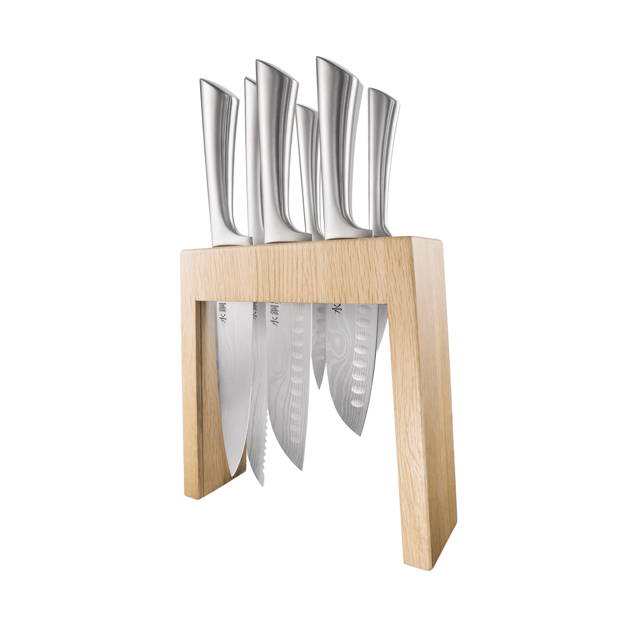 Cuisine::pro® Damashiro® Mizu 7-Piece Oak Knife Block