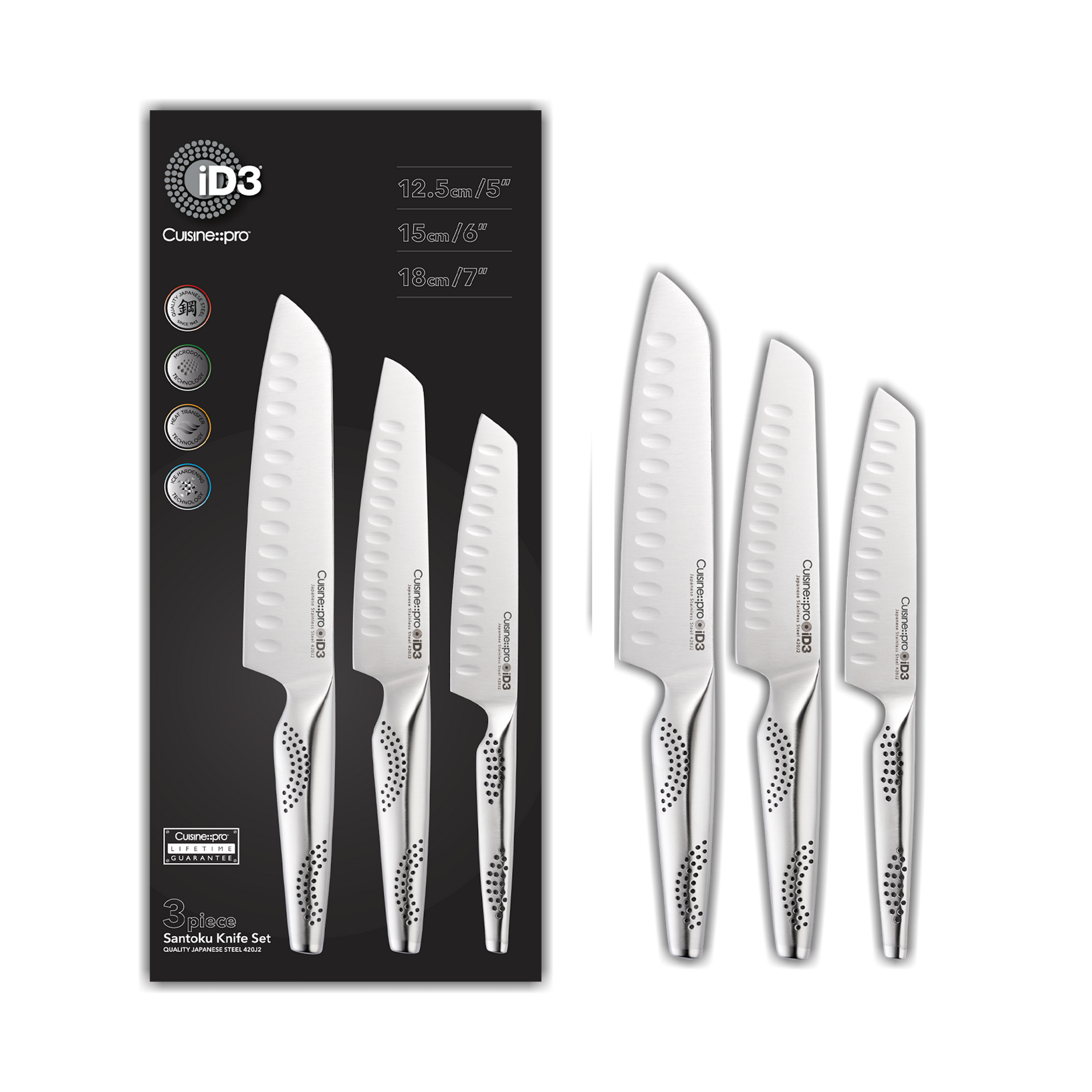 Cuisine::pro® iD3® 3-Piece Santoku Set