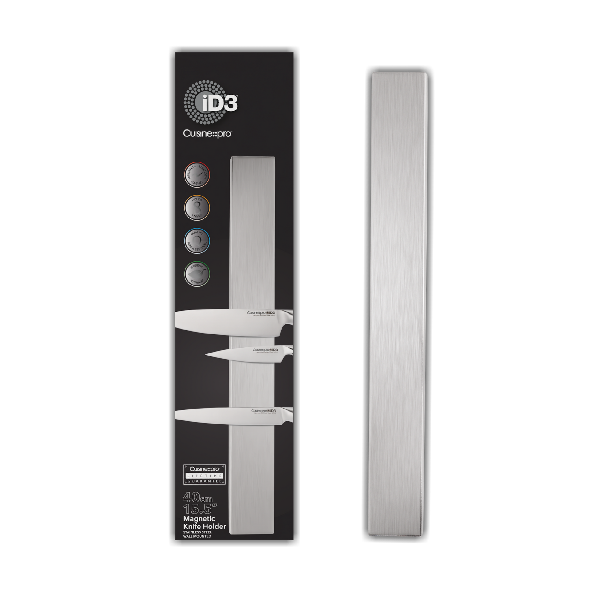Cuisine::pro® iD3® Magnetic Stainless Steel Knife Holder
