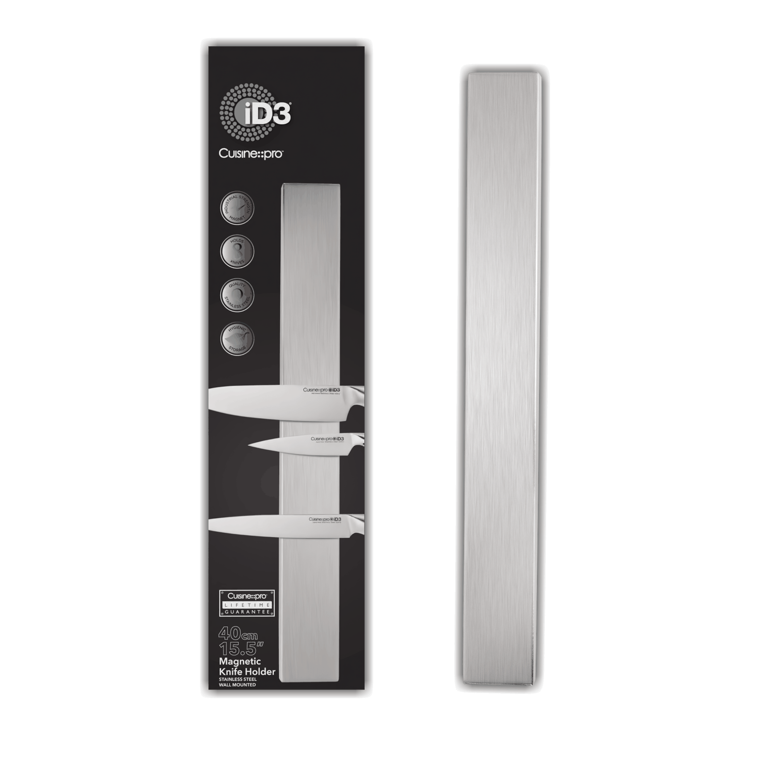  Support magnétique pour couteaux 39,5 cm iD3®Cuisine::pro®