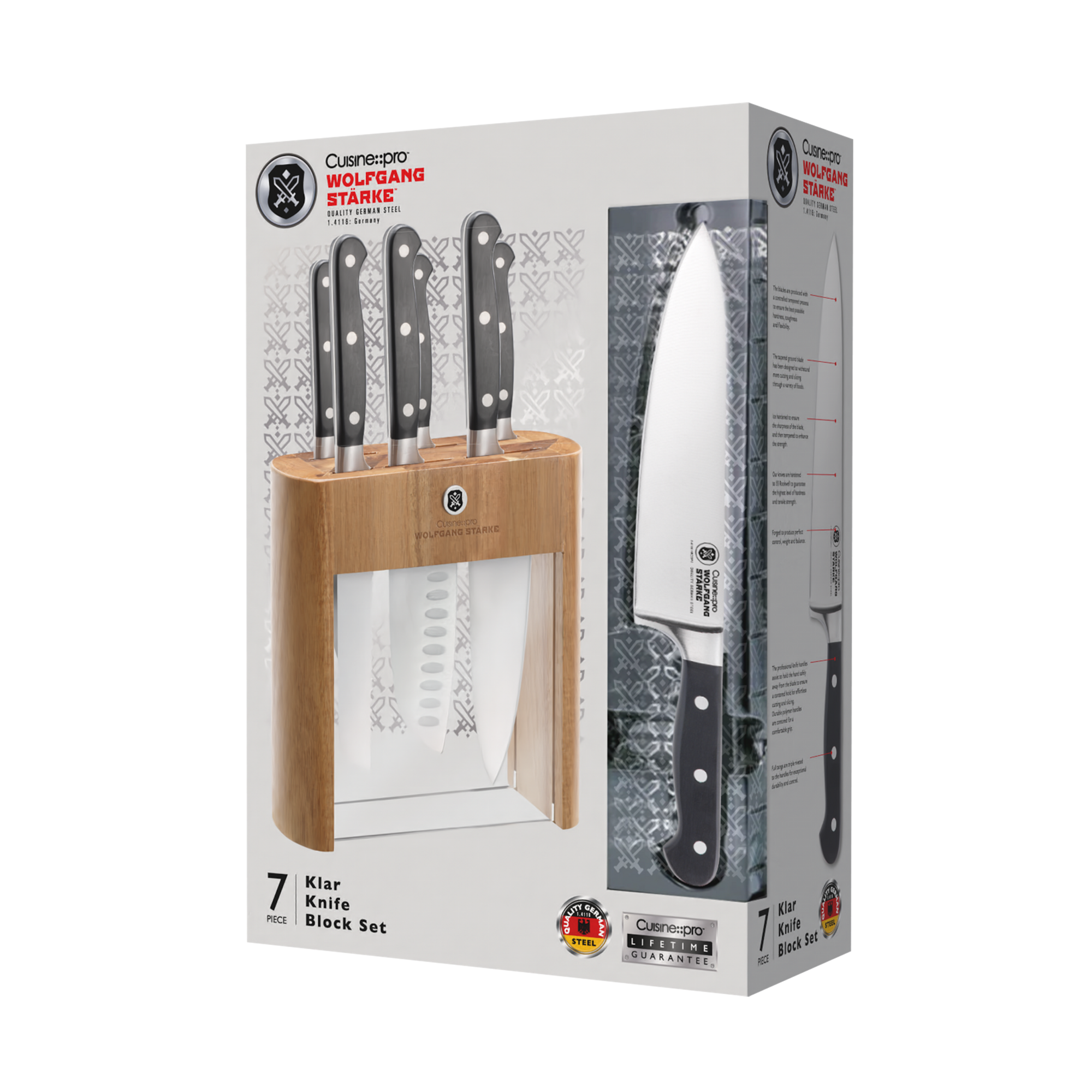 Cuisine::pro® WOLFGANG STARKE Klar 7-Piece Knife Block