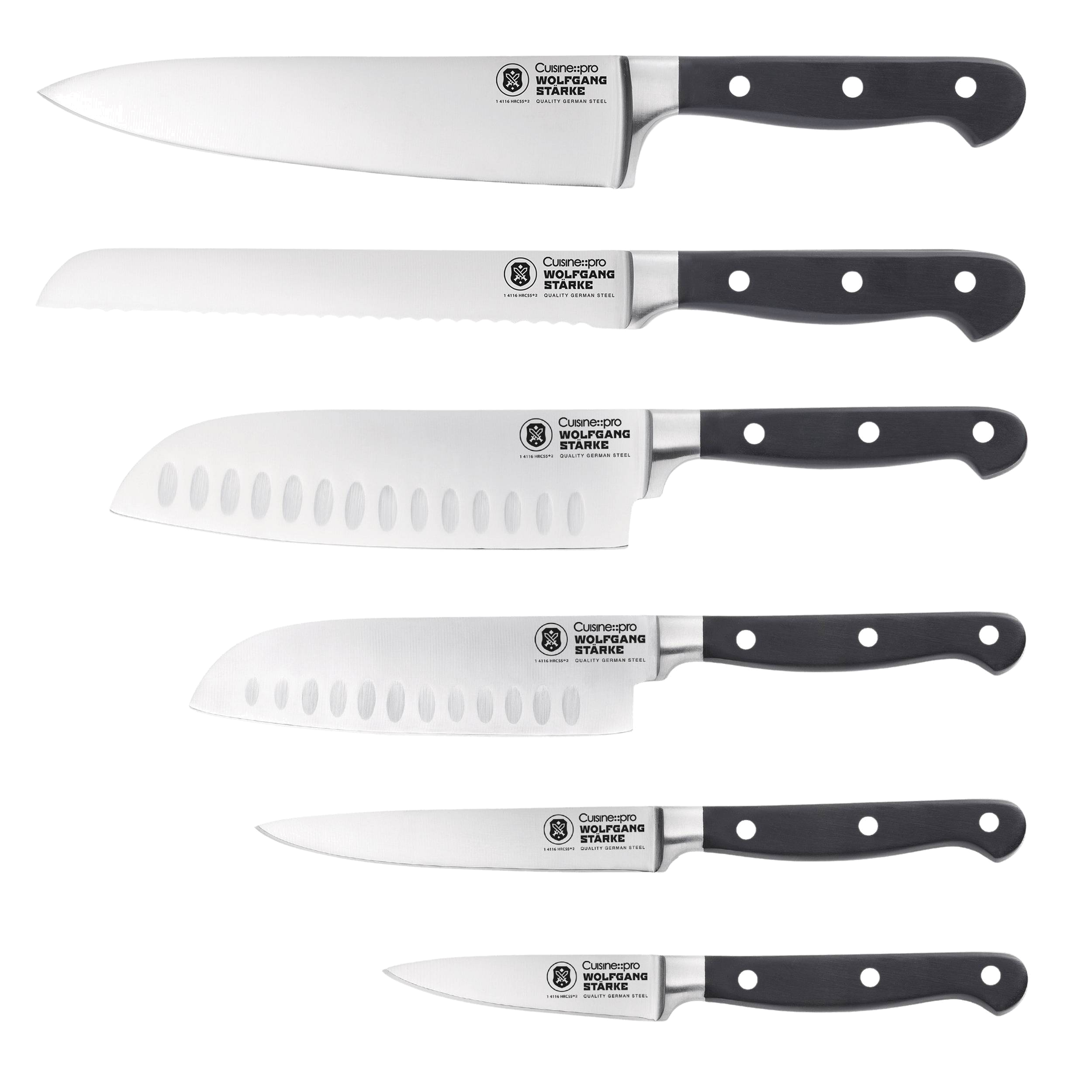 Cuisine::pro® WOLFGANG STARKE Klar 7-Piece Knife Block