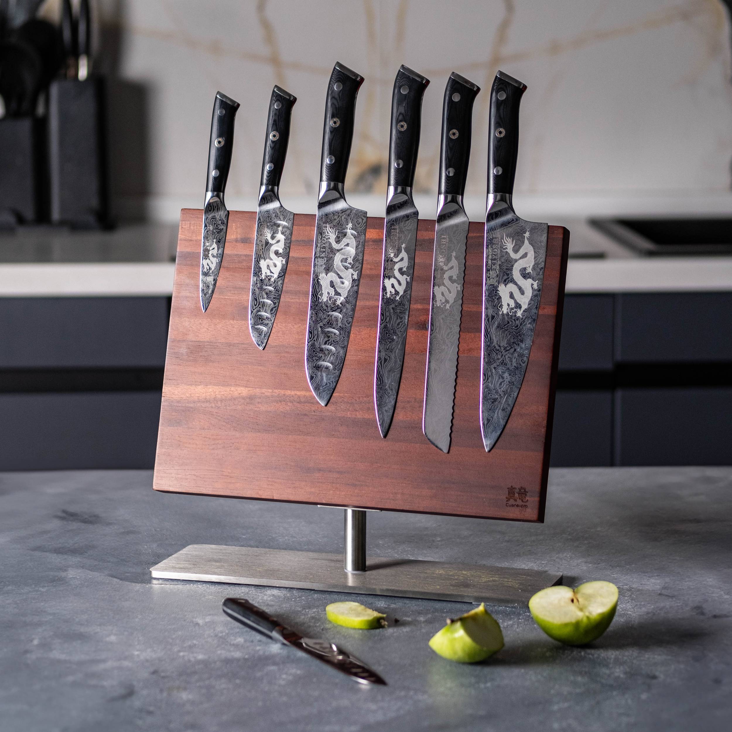 【ku✳︎】 Cuisine::pro® KIYOSHI™ Kei 7 Piece Knife Block – THE CUSTOM