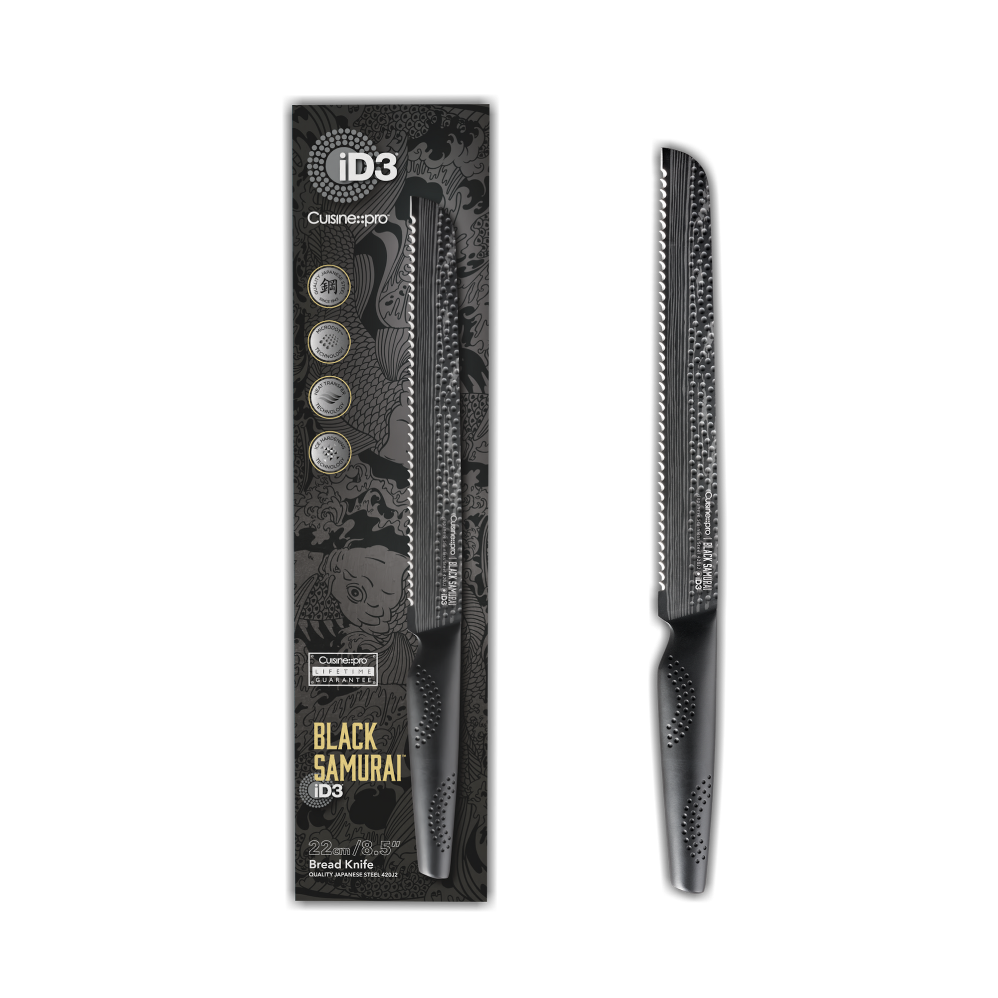 Cuisine::pro® iD3 BLACK SAMURAI™ Bread Knife 8.5in