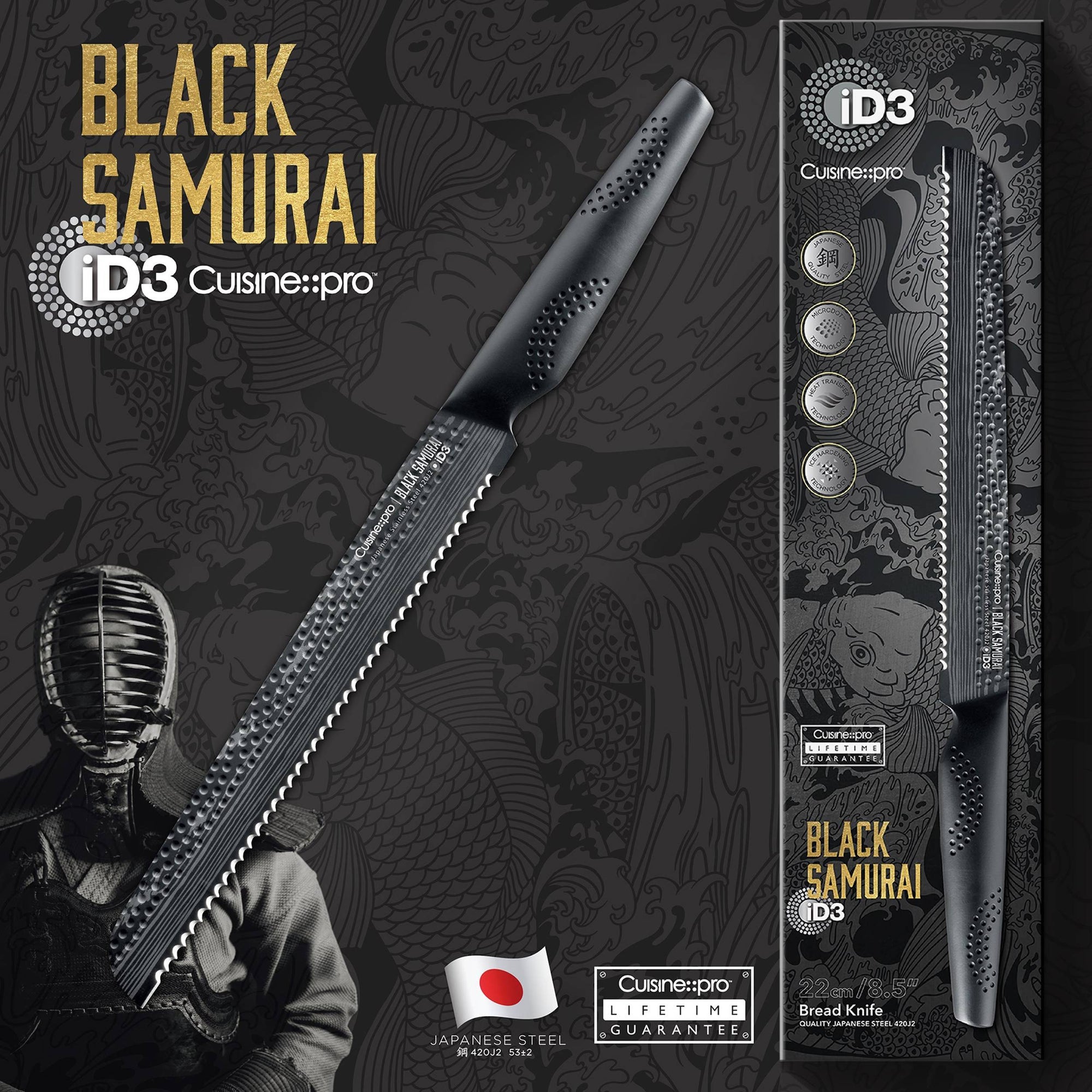 Cuisine::pro® iD3 BLACK SAMURAI™ Bread Knife 8.5in