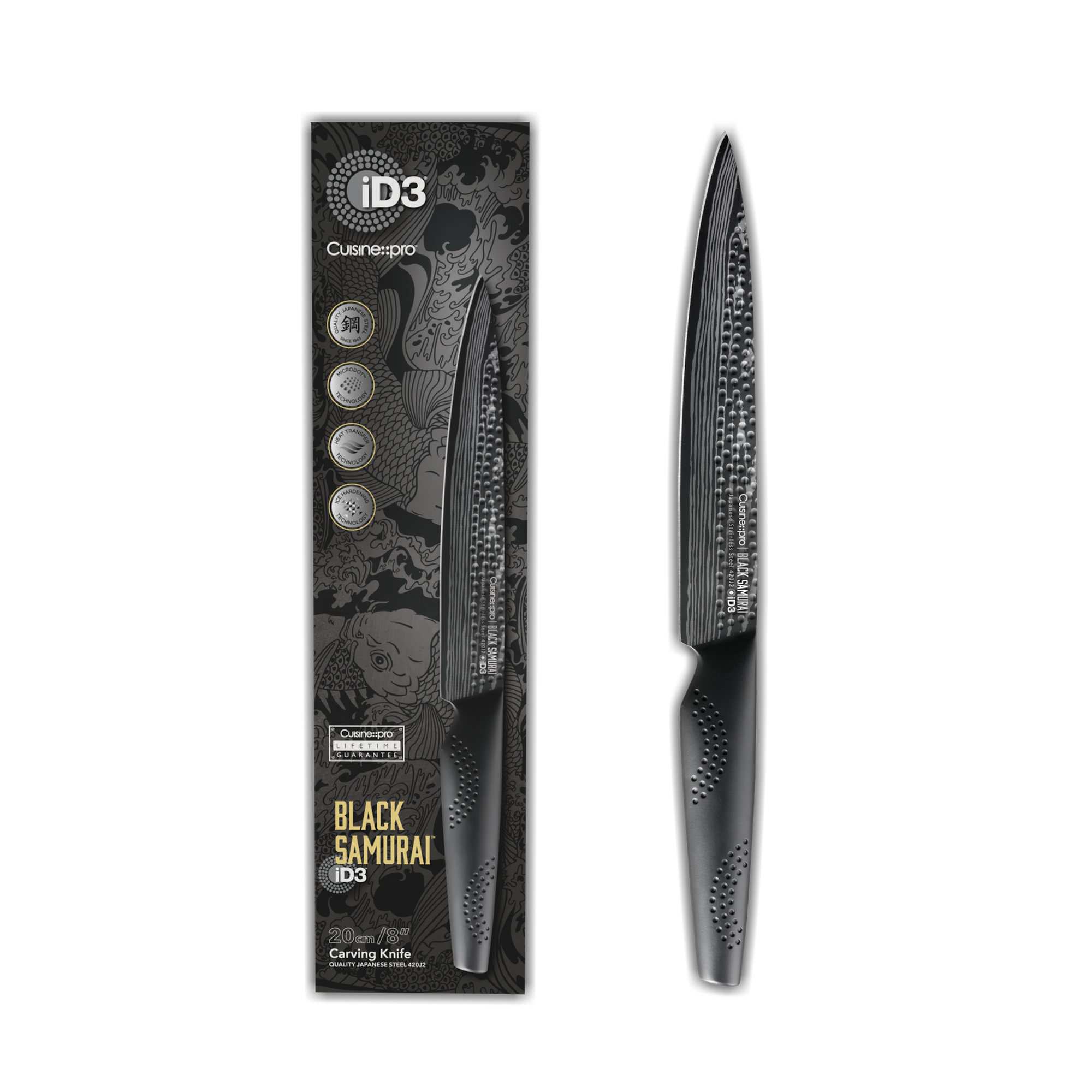Cuisine::pro® iD3 BLACK SAMURAI™ Carving Knife 8in