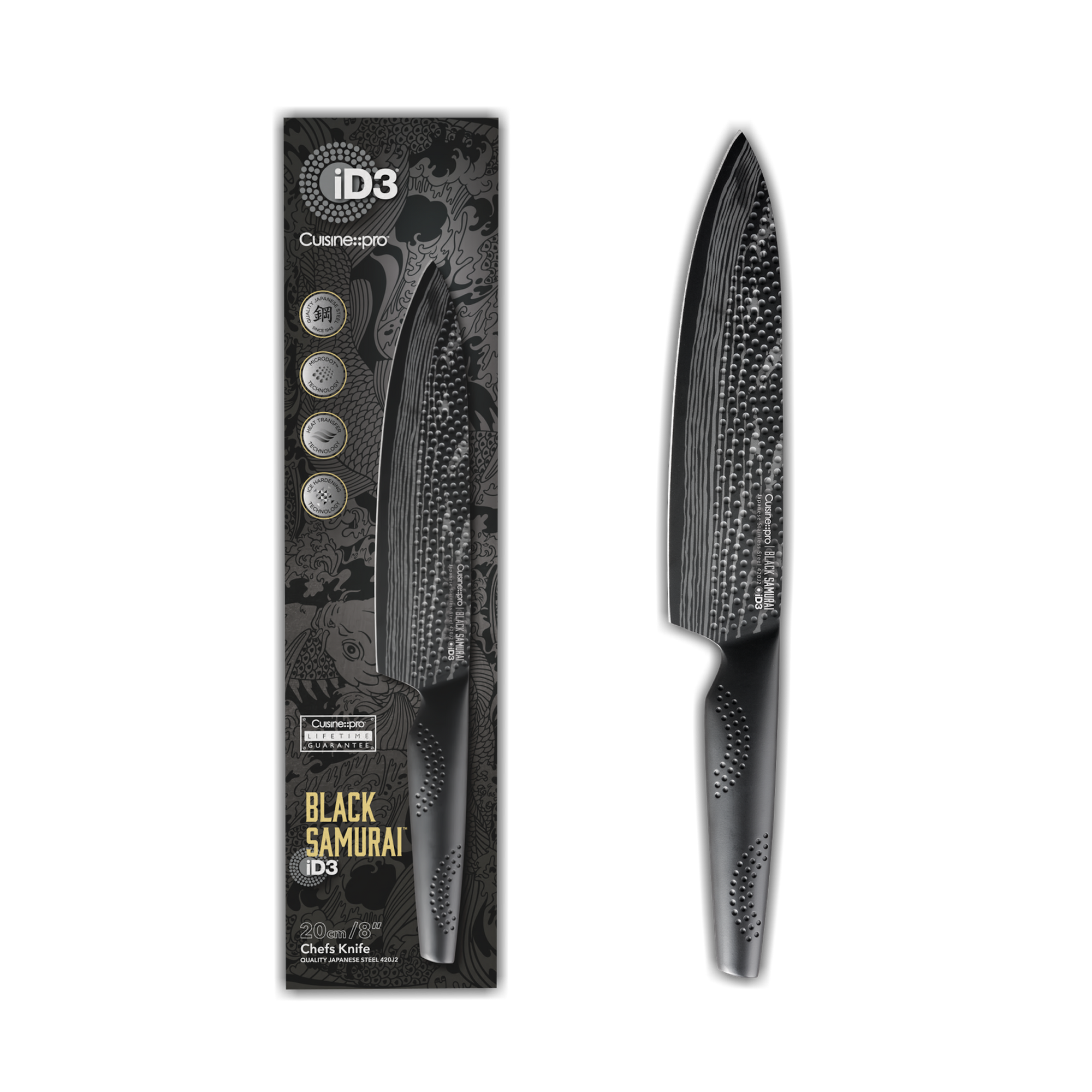 Cuisine::pro® iD3 BLACK SAMURAI™ Chef's Knife 8in