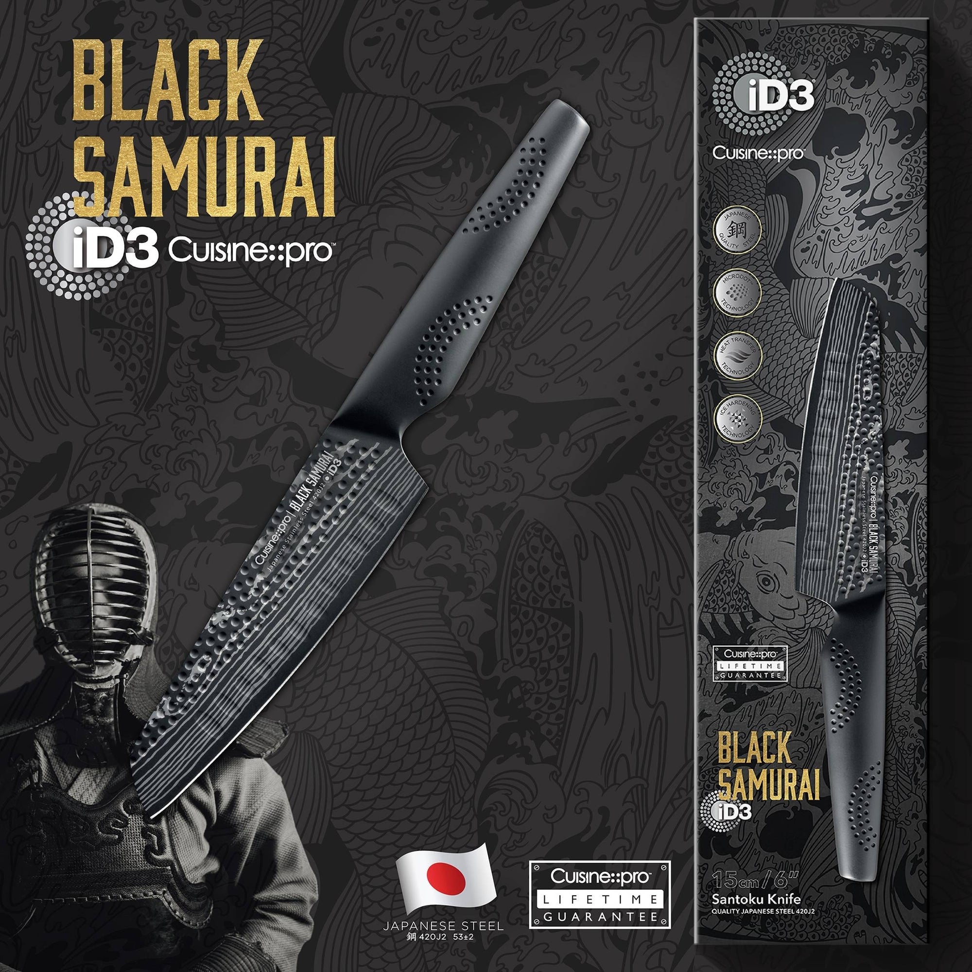 Couteau Santoku 15 cm iD3® BLACK SAMURAICuisine::pro®
