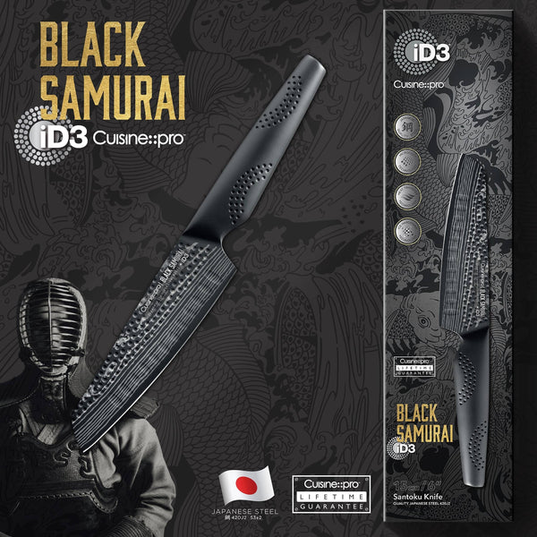Cuisine::pro® iD3 BLACK SAMURAI™ Santoku Knife 6in
