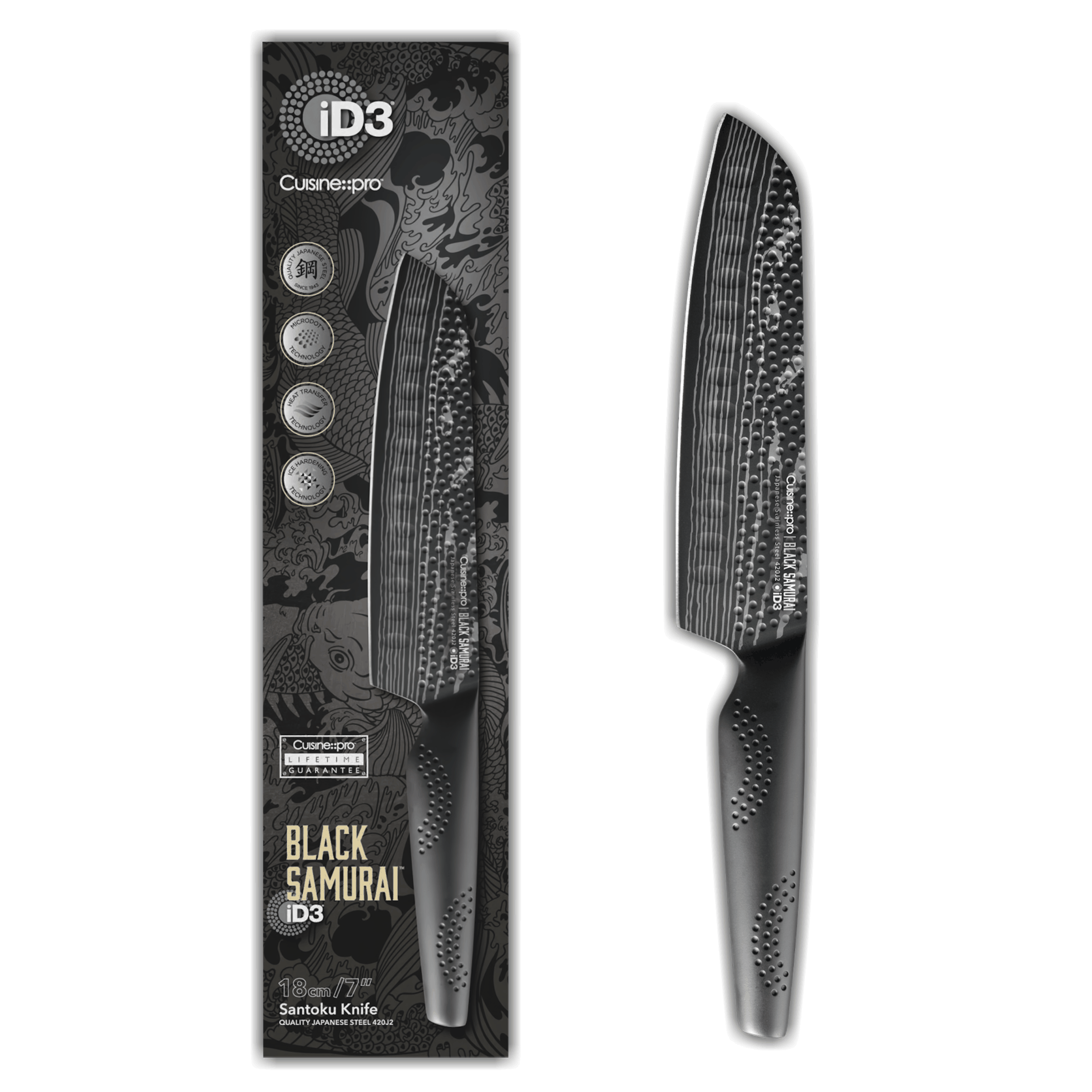  Couteau Santoku 18 cm iD3® BLACK SAMURAICuisine::pro®
