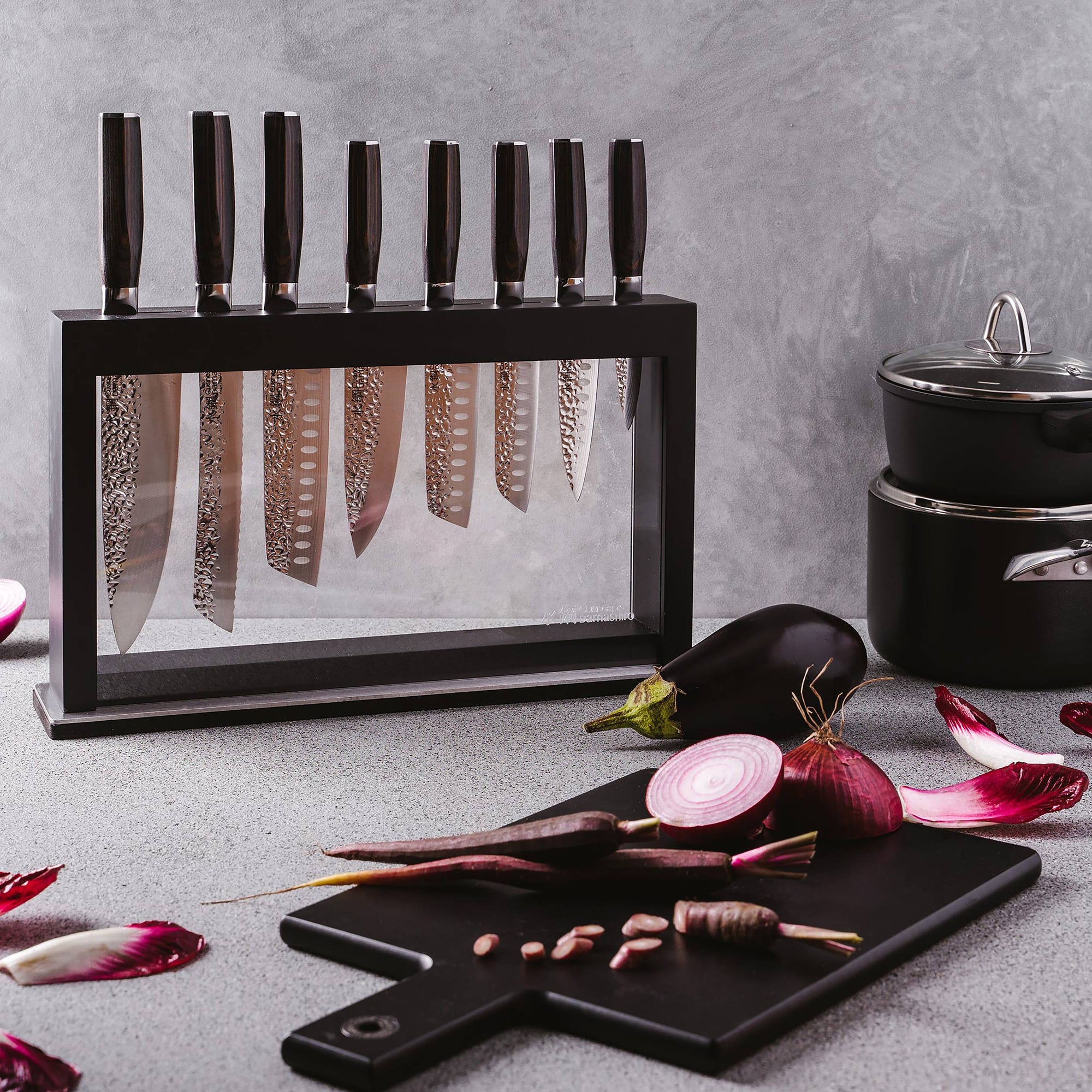 Bloc de couteaux 9 pièces Hisa Damashiro EMPEROR®Cuisine::pro®