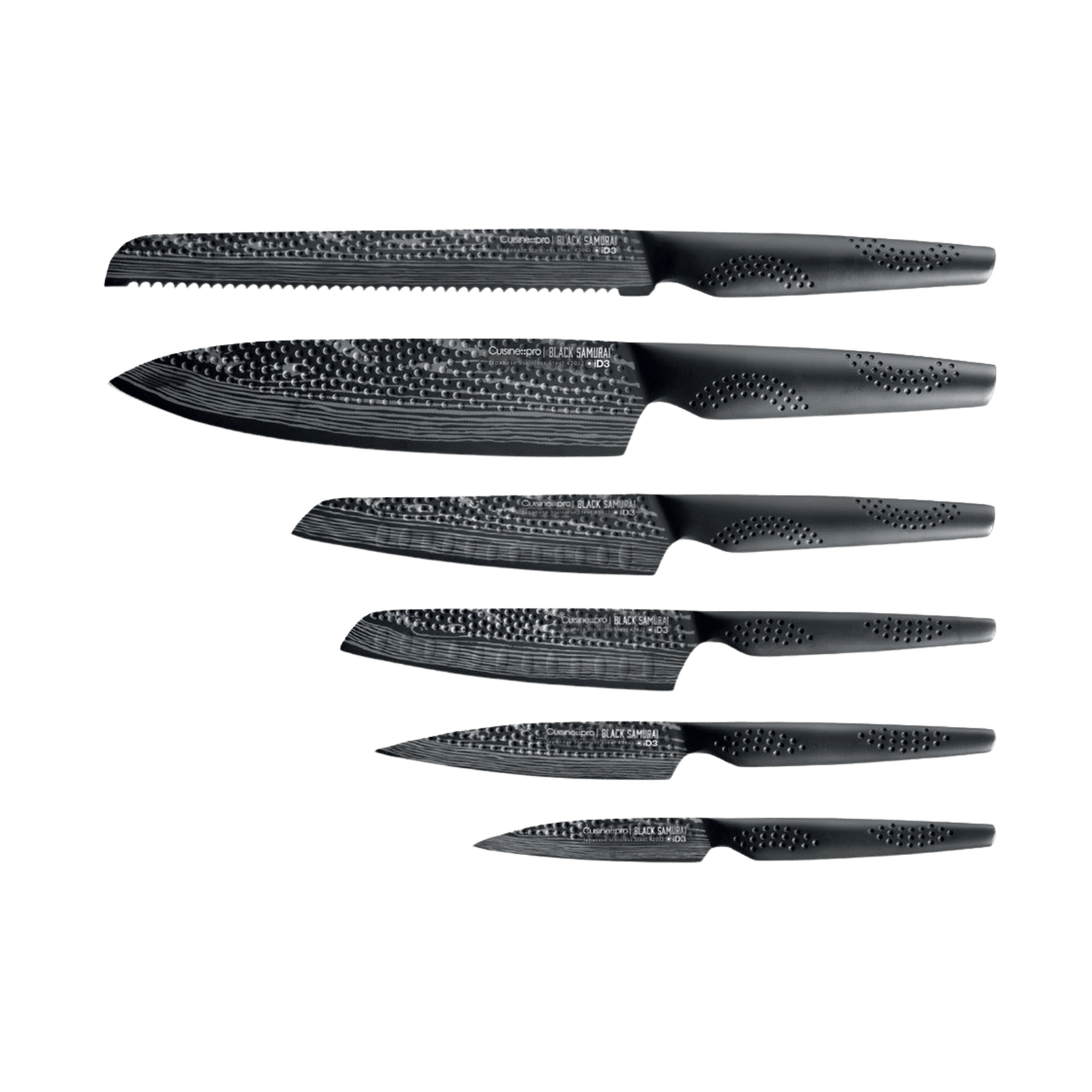 BLACK SAMURAI™ Sakai Knife Set - 7 Piece Block – The Custom Chef