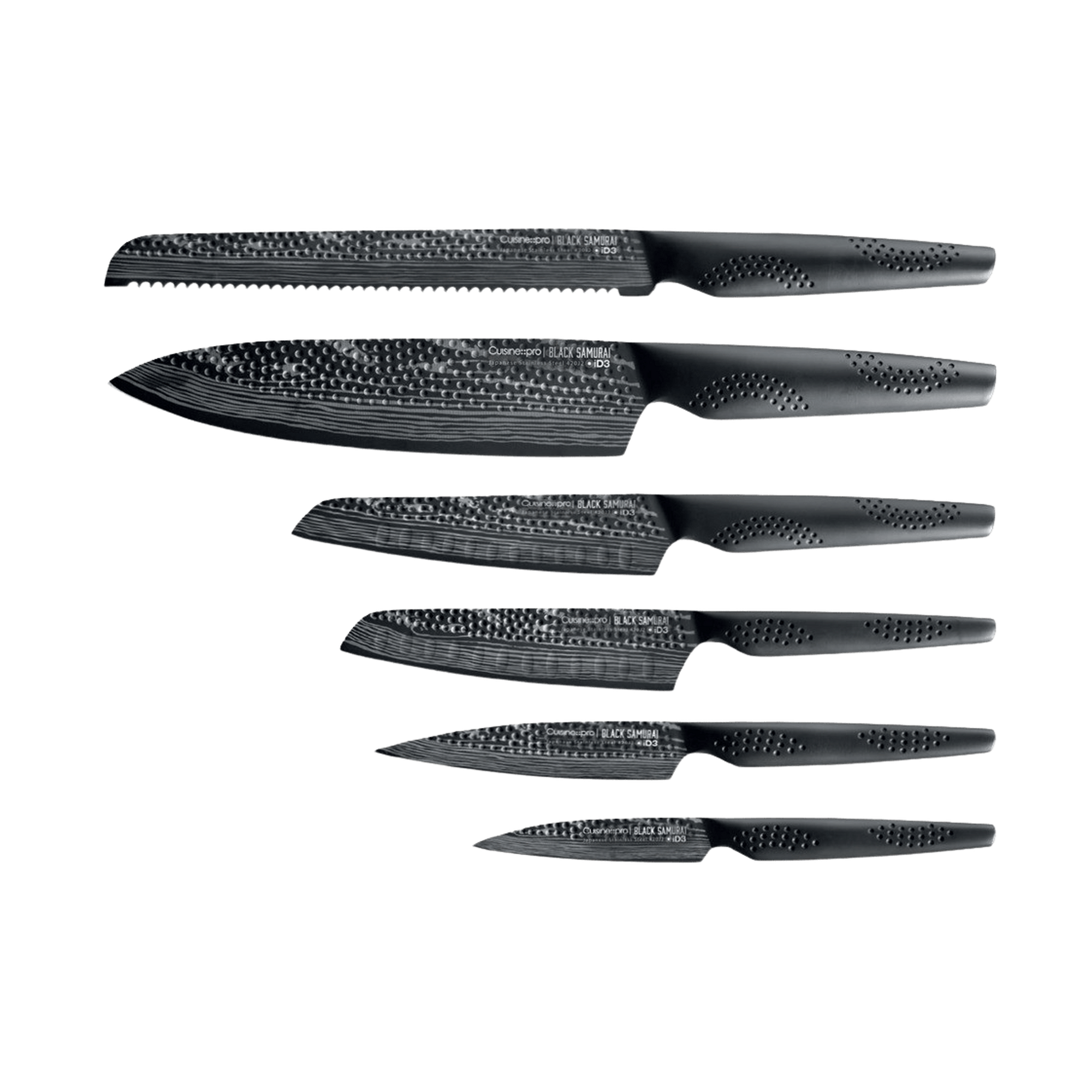 Bloc de couteaux 7 pièces Sakai iD3 BLACK SAMURAI™Cuisine::pro®