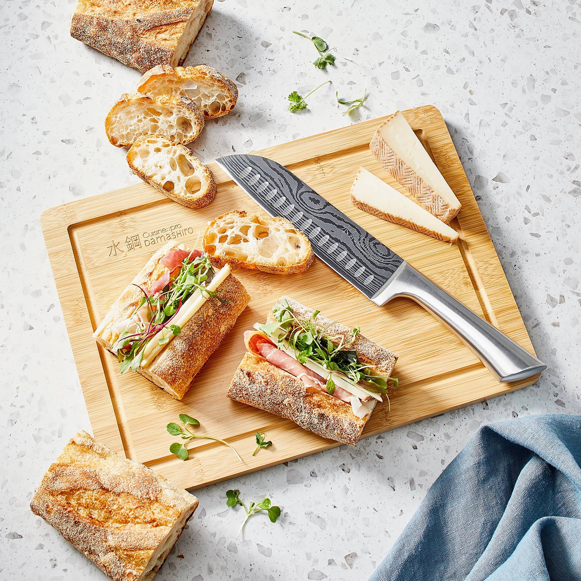 Cuisine::pro® Damashiro® Santoku Knife & Cutting Board Set