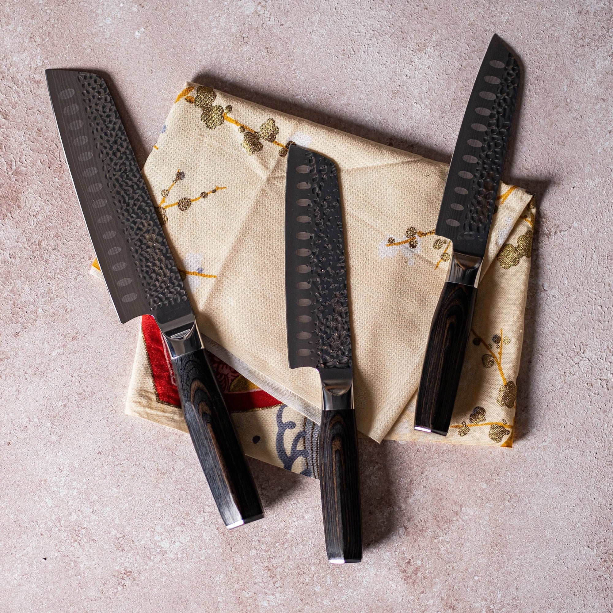 Ensemble de 3 couteaux Santoku Damashiro EMPEROR®Cuisine::pro®