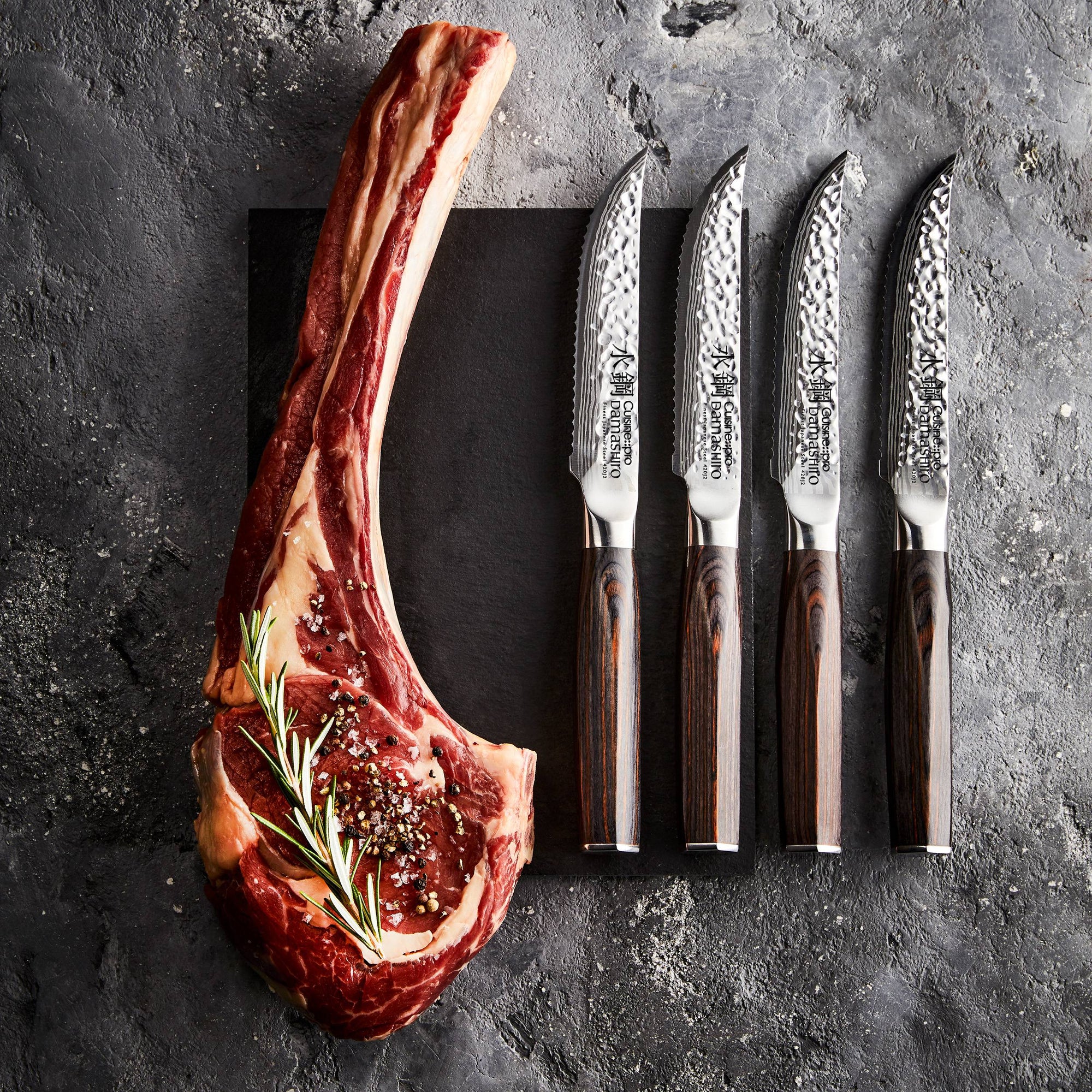 Ensemble de 4 couteaux à steak Damashiro EMPEROR®Cuisine::pro®