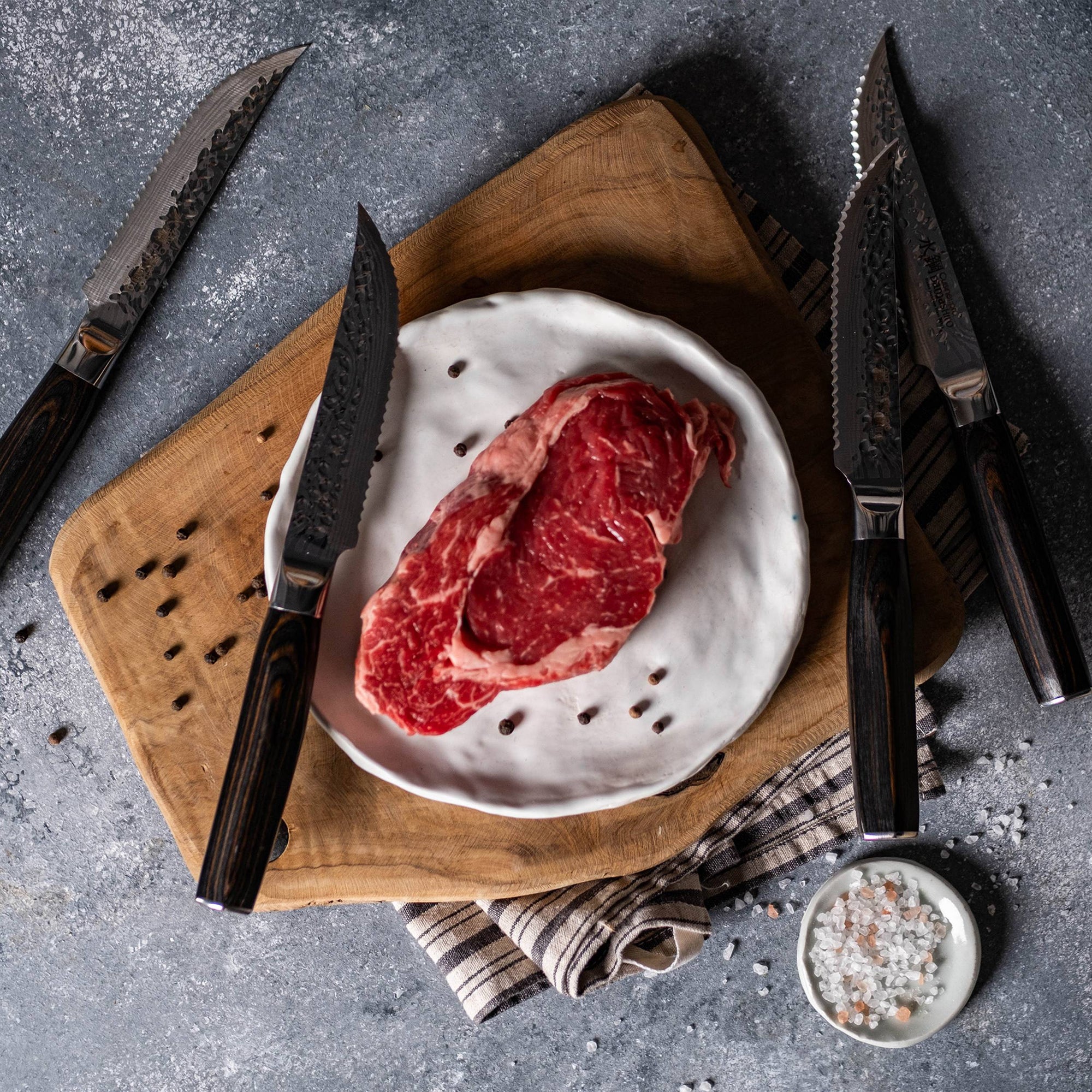 Ensemble de 4 couteaux à steak Damashiro EMPEROR®Cuisine::pro®