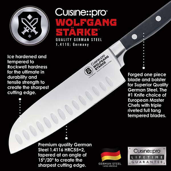 Couteau Santoku 18 cm WOLFGANG STARKECuisine::pro®
