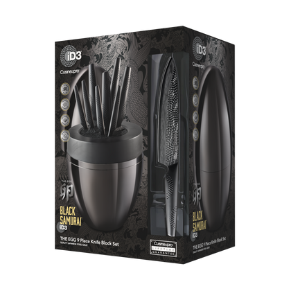 Cuisine::pro® iD3 BLACK SAMURAI™ THE EGG 9-Piece Knife Block