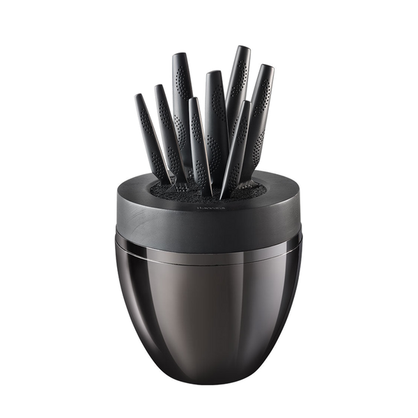 Cuisine::pro® iD3 BLACK SAMURAI™ THE EGG 9-Piece Knife Block - hover