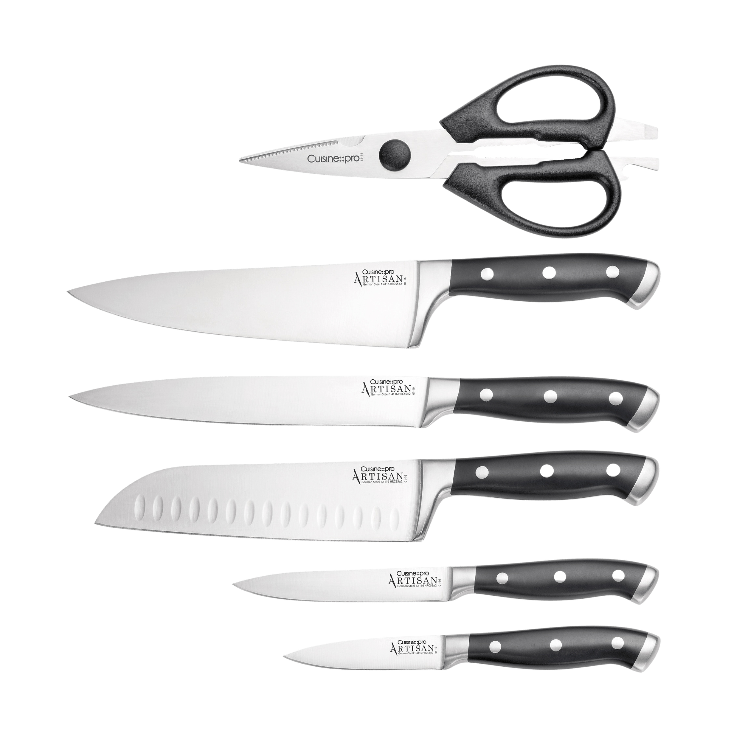 Cuisine::pro® ARTISAN™ Finster 7-Piece Knife Block Set - hover